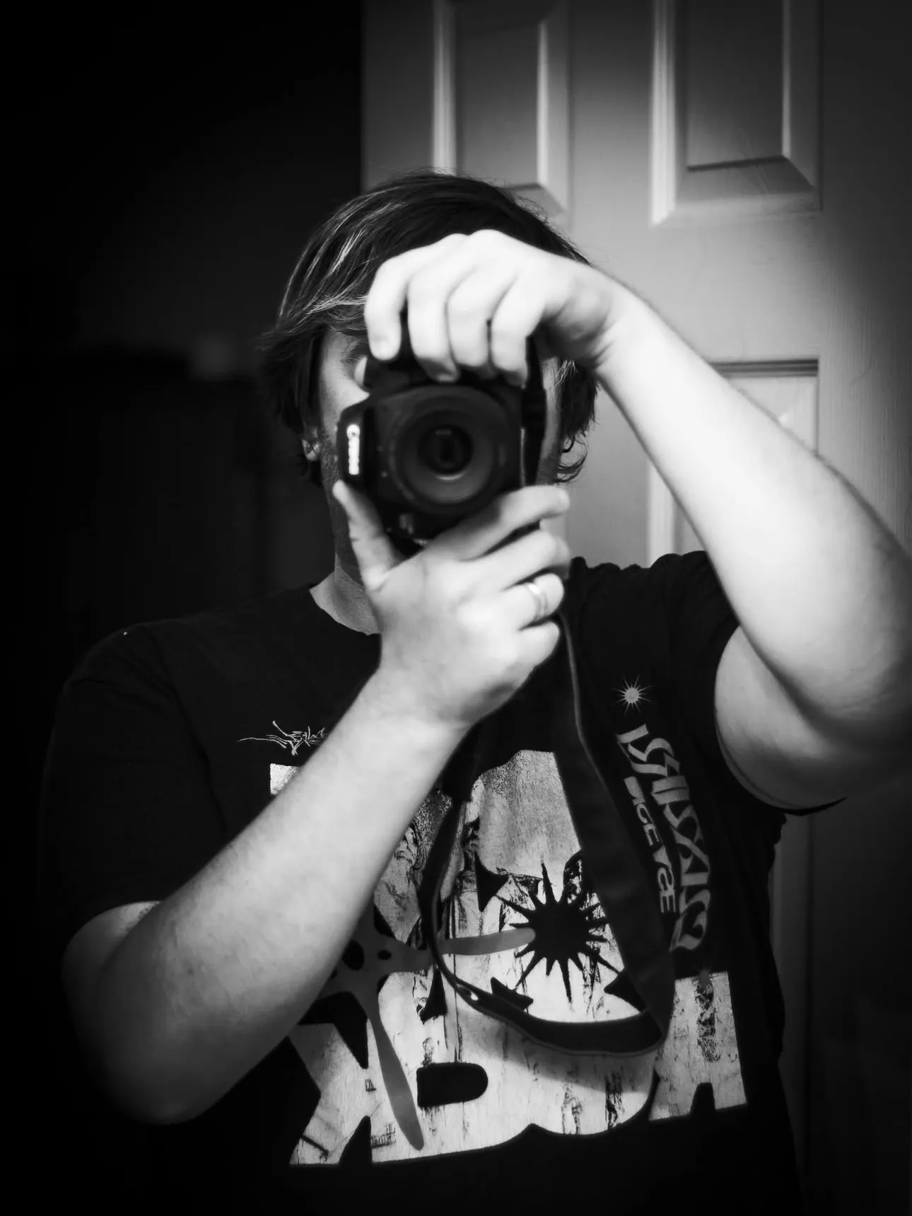 B&W in mirror