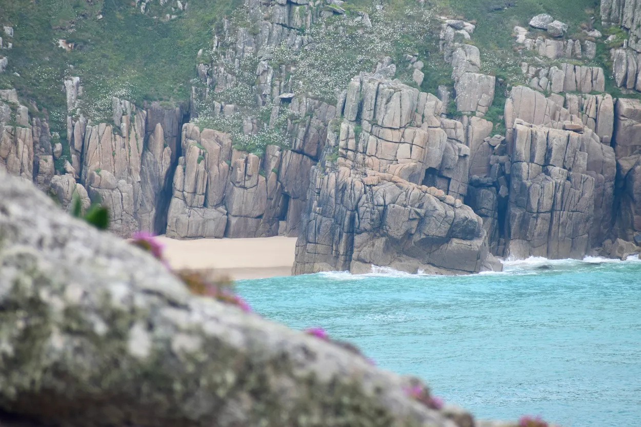 Cliffs on turquoise