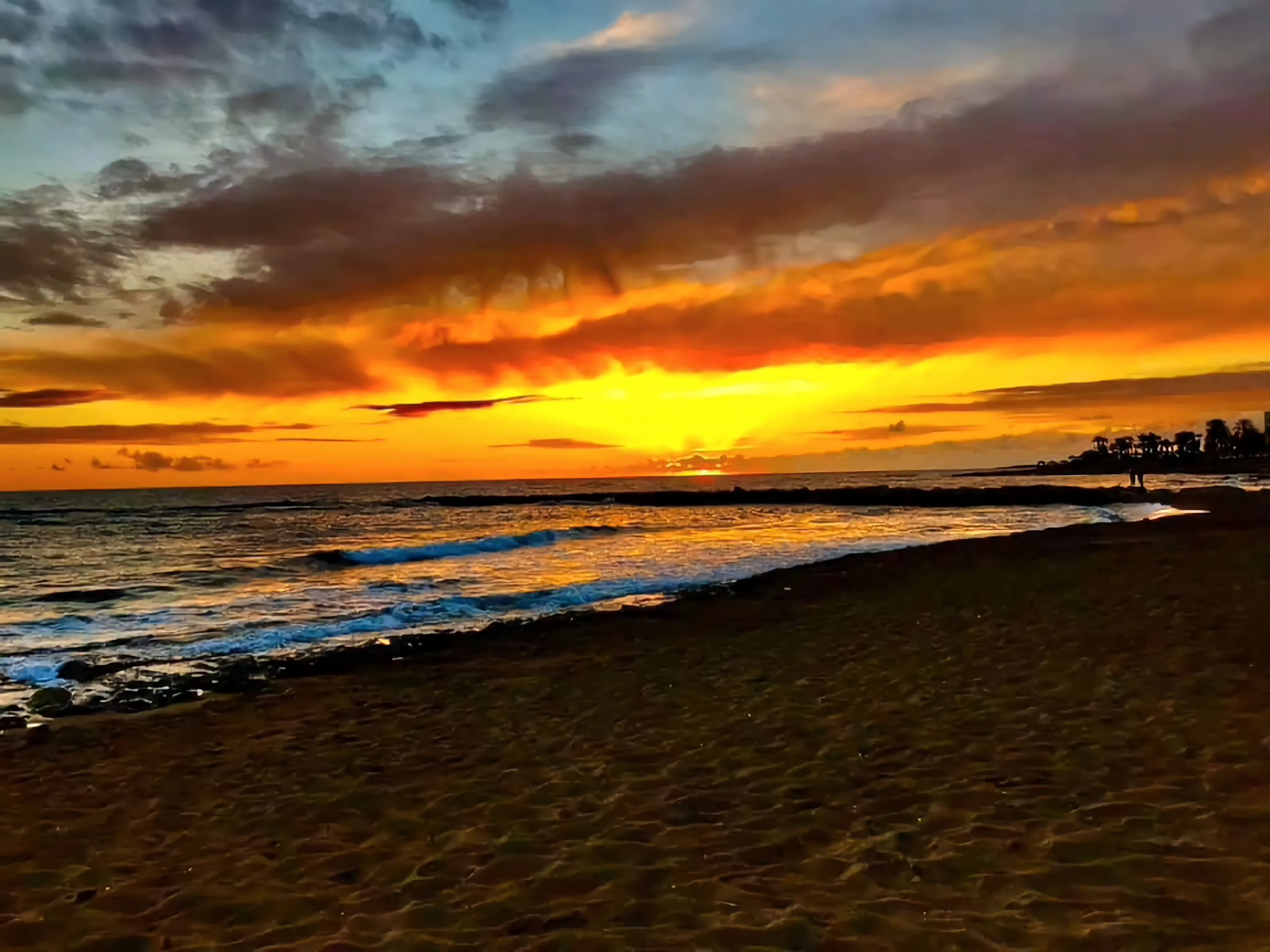 sunset on Cyprus beach