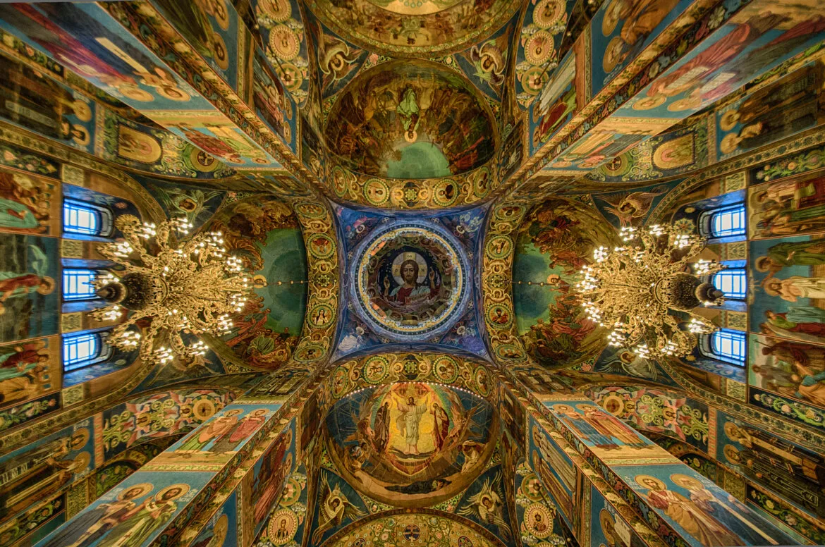 Ceiling of the Church of The Spilled Blood, St Petersburg.