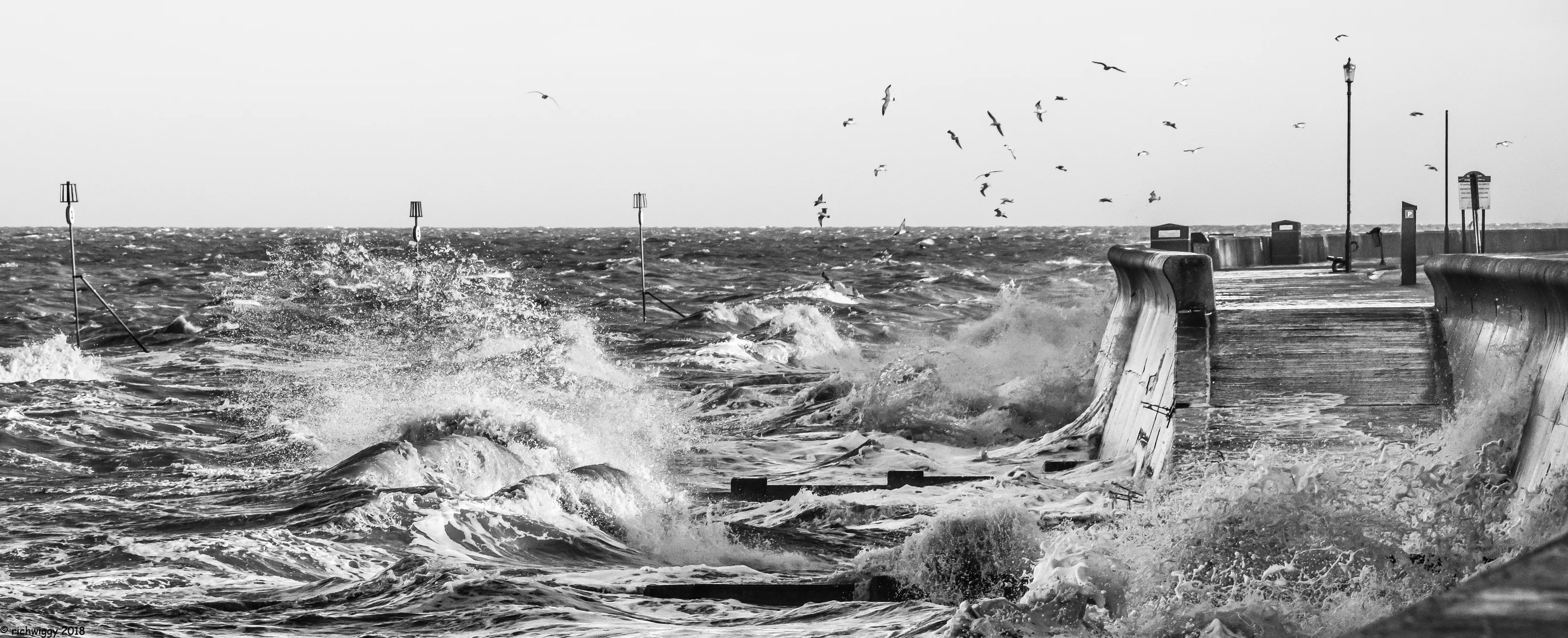 Coastline battered