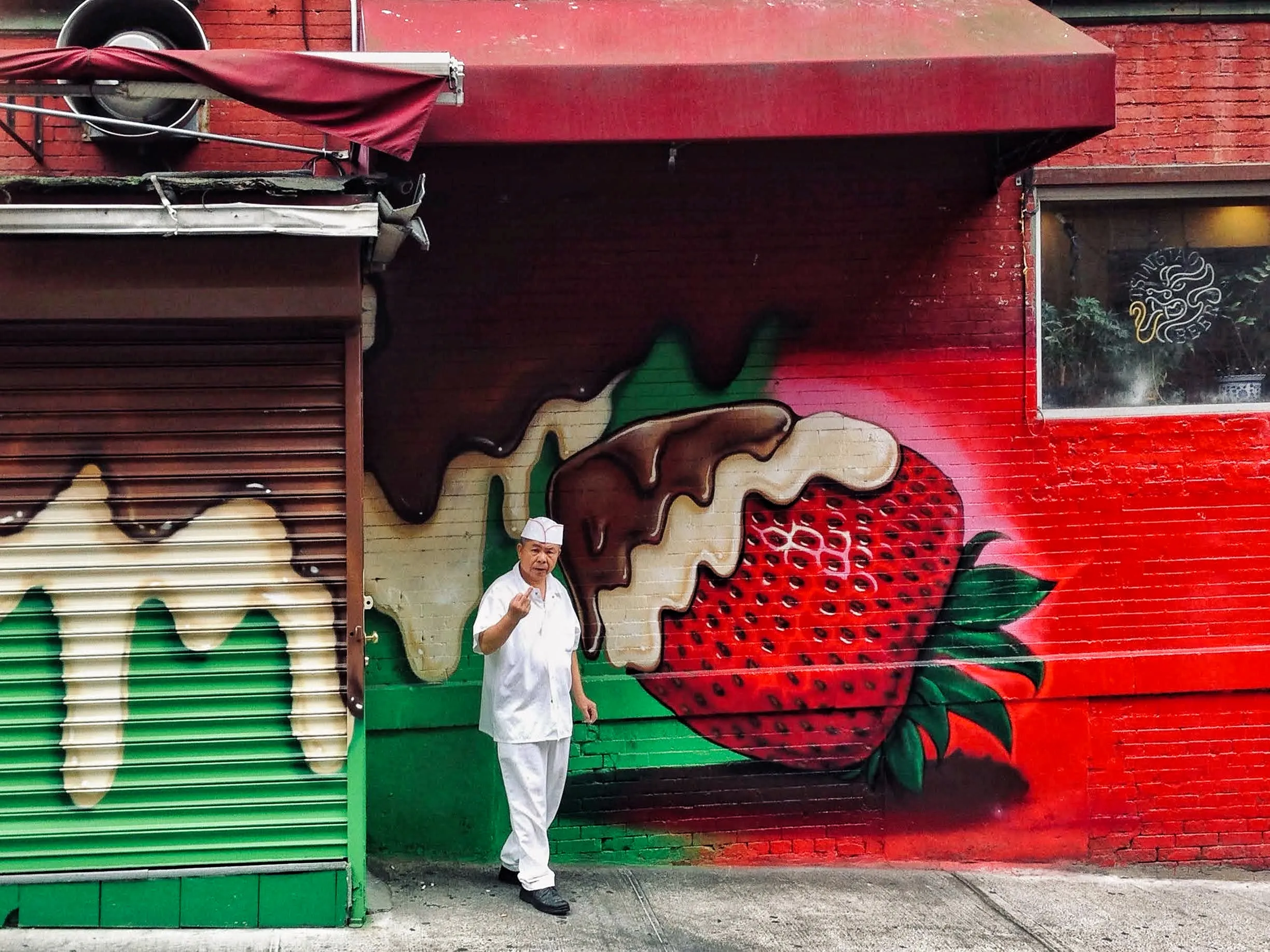 A sweet backdrop with a sour twist