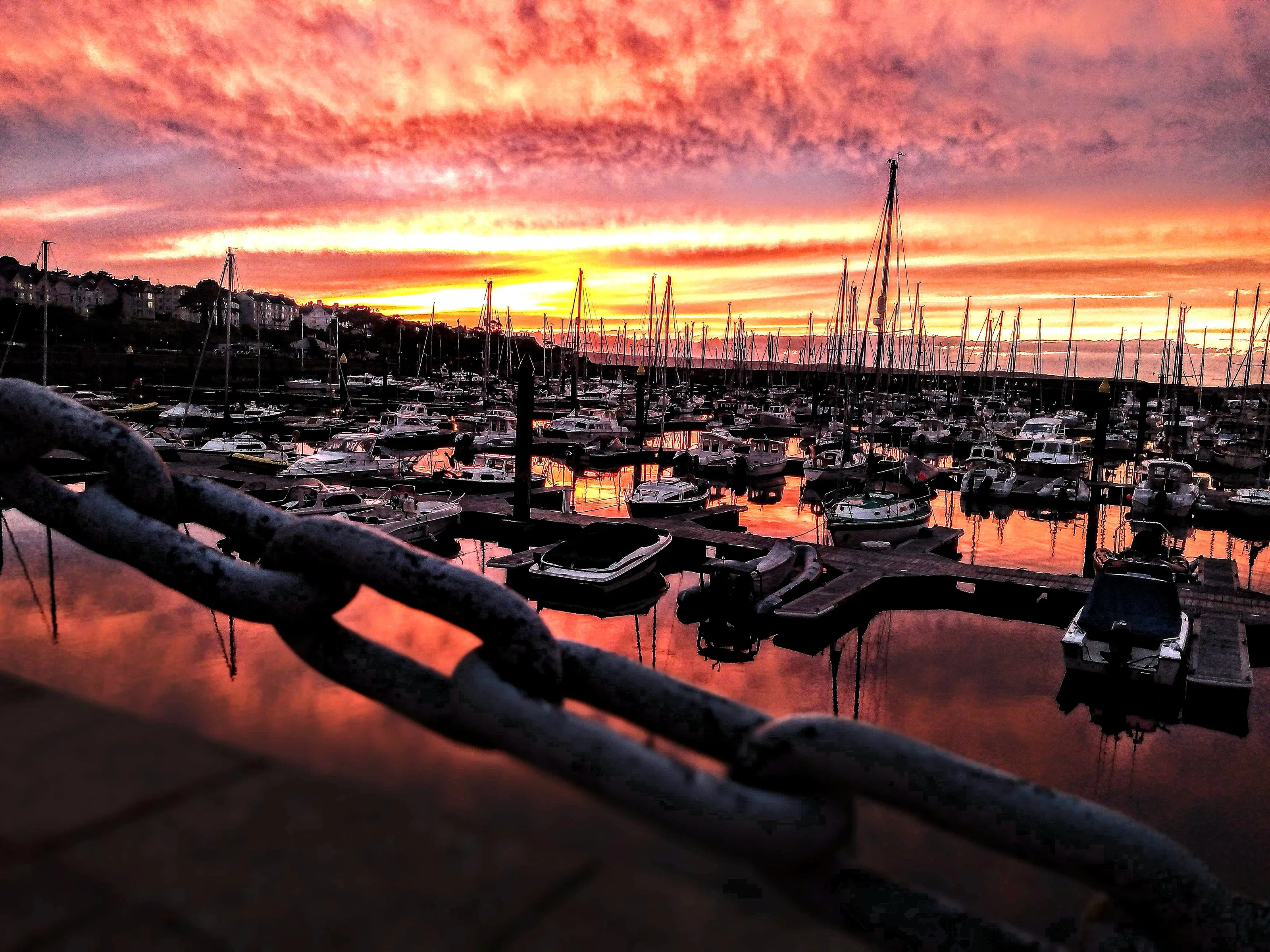 Beauty behind boats