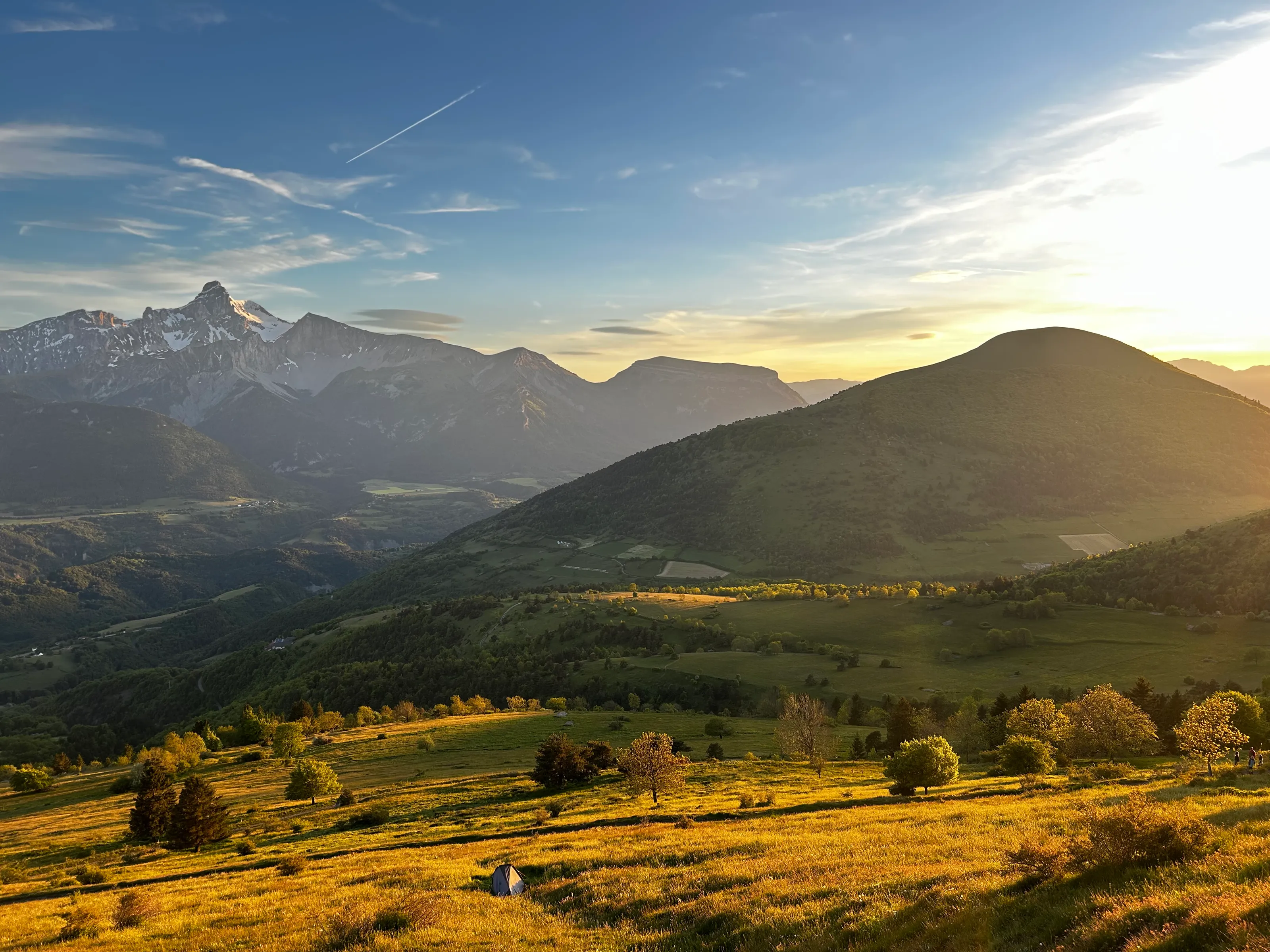 Golden Hour Over the Alps