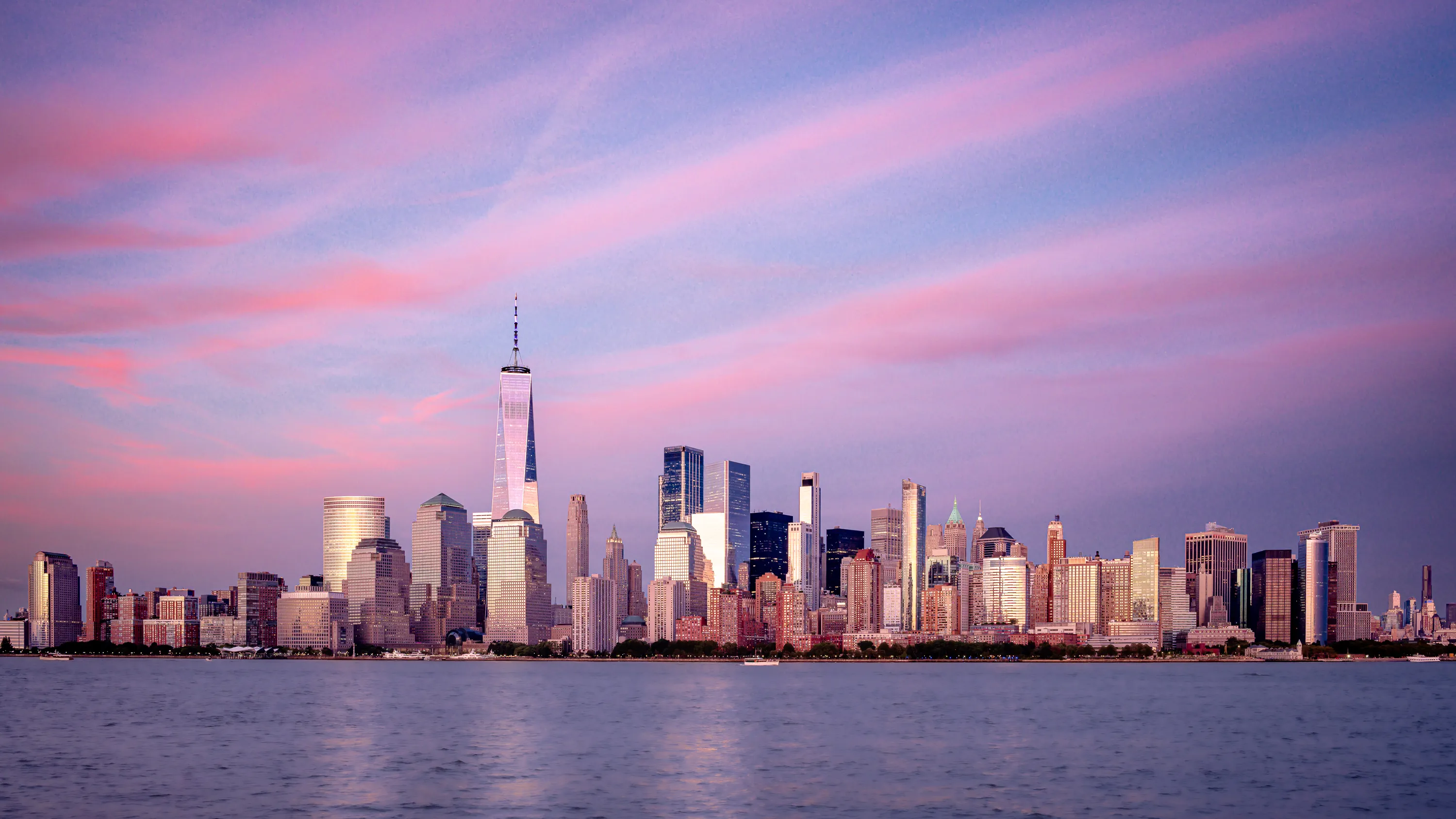 Cotton-Candy Dusk over Lower Manhattan