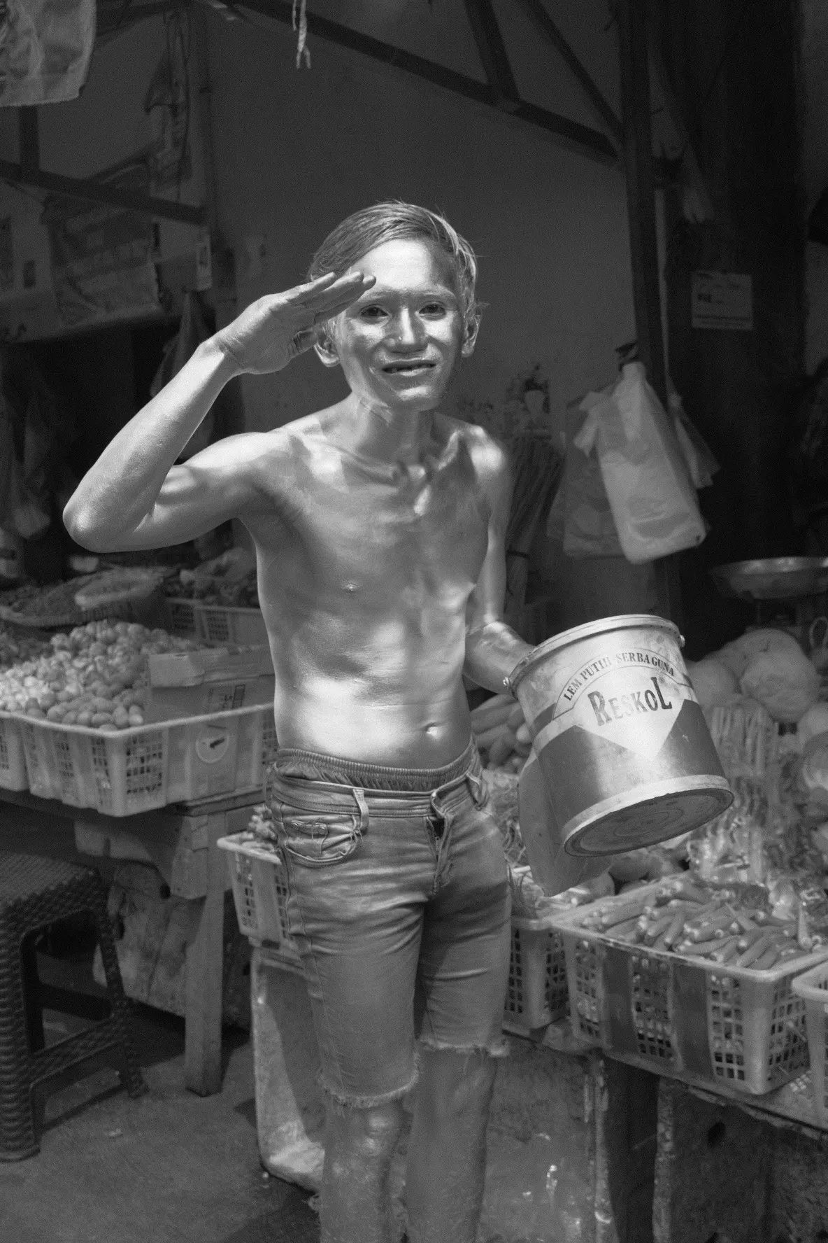 Silver Man Salute