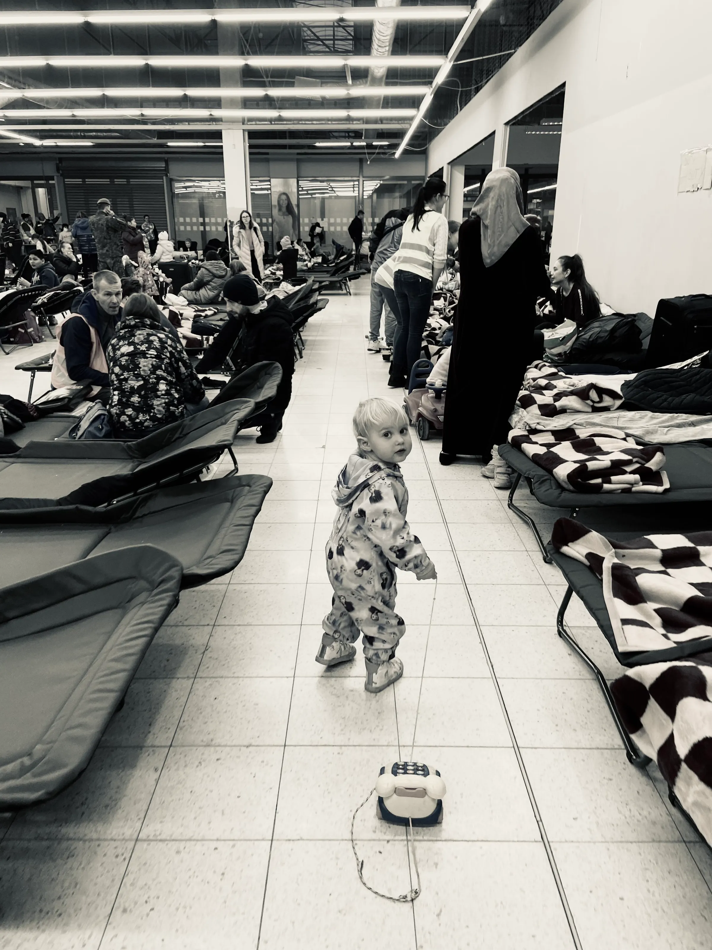Little Ukrainian Refugee Boy