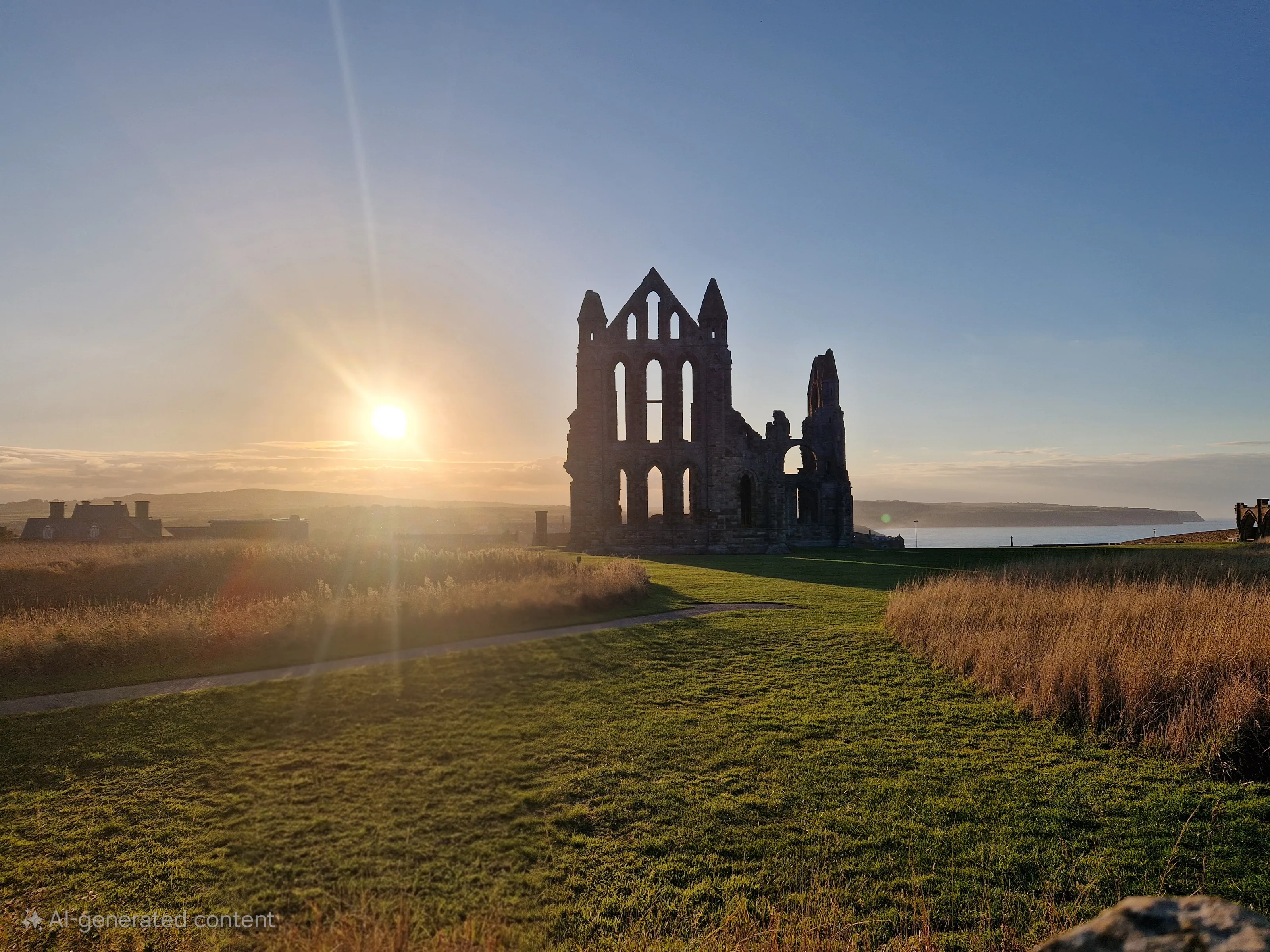 Whitby Abbey at Sunset