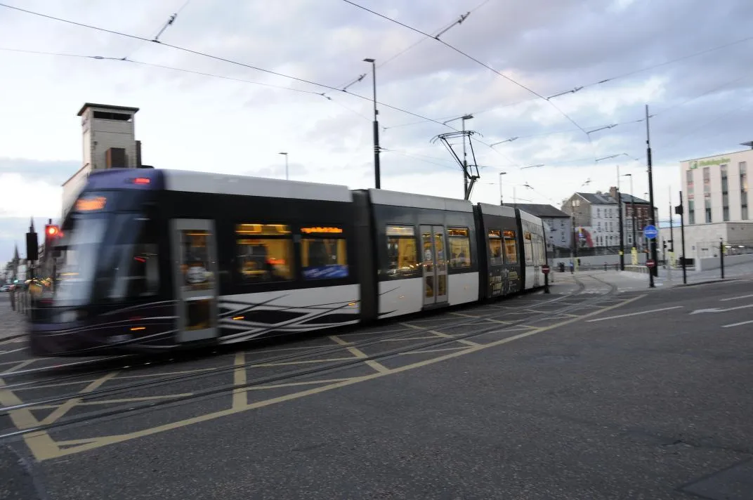Moving tram