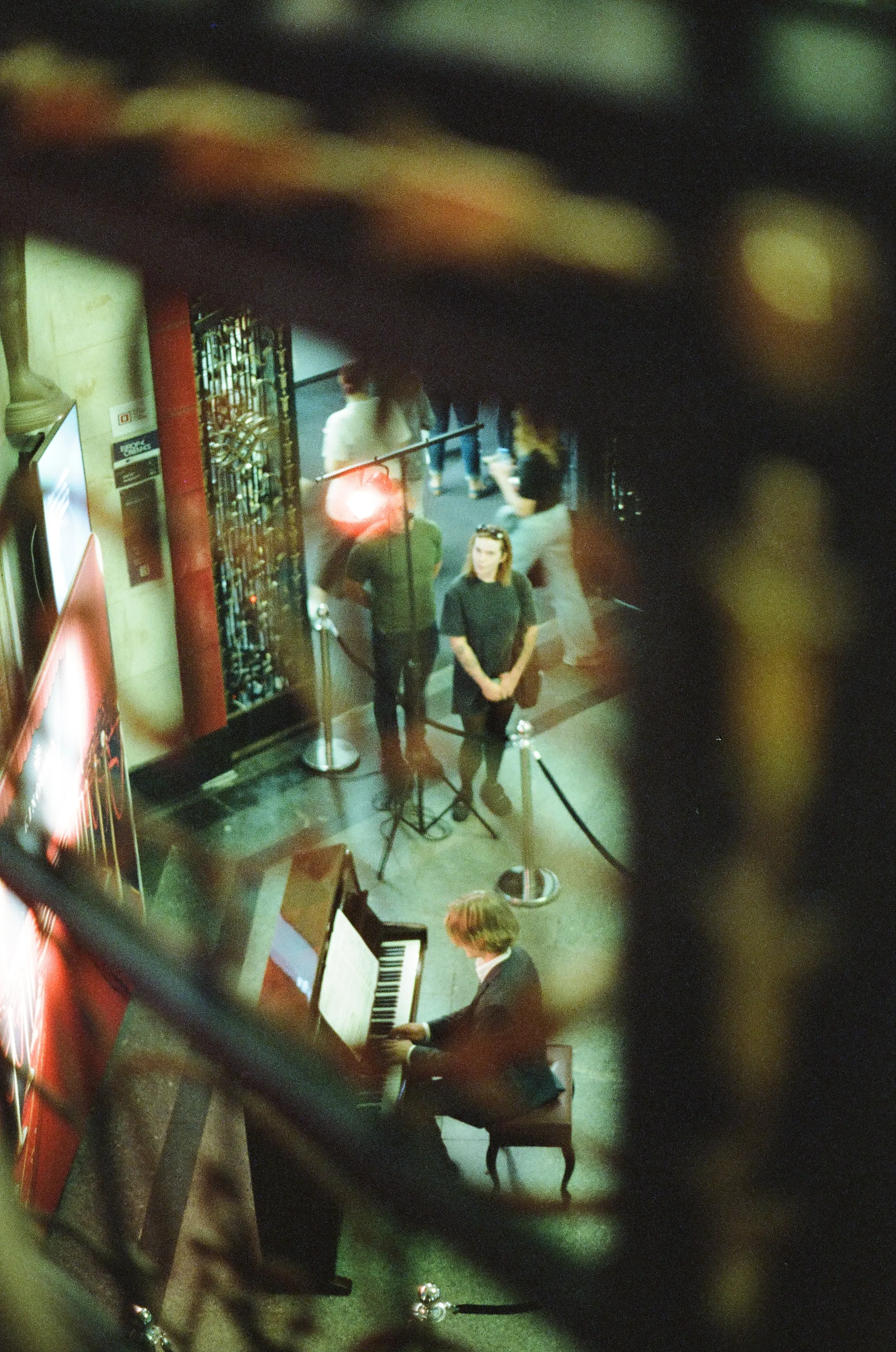 Piano player in the palace of culture