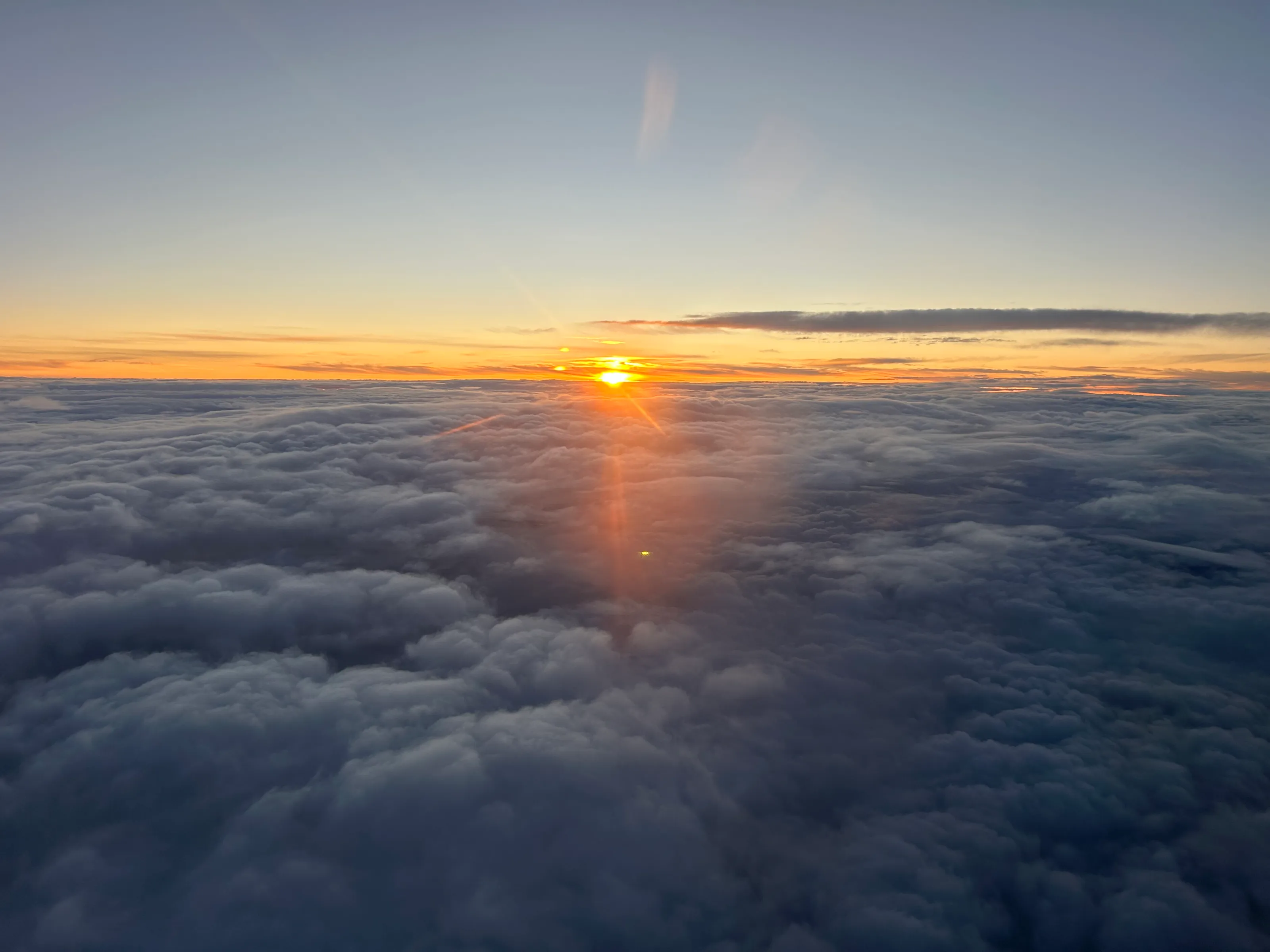 Sunrise in the clouds