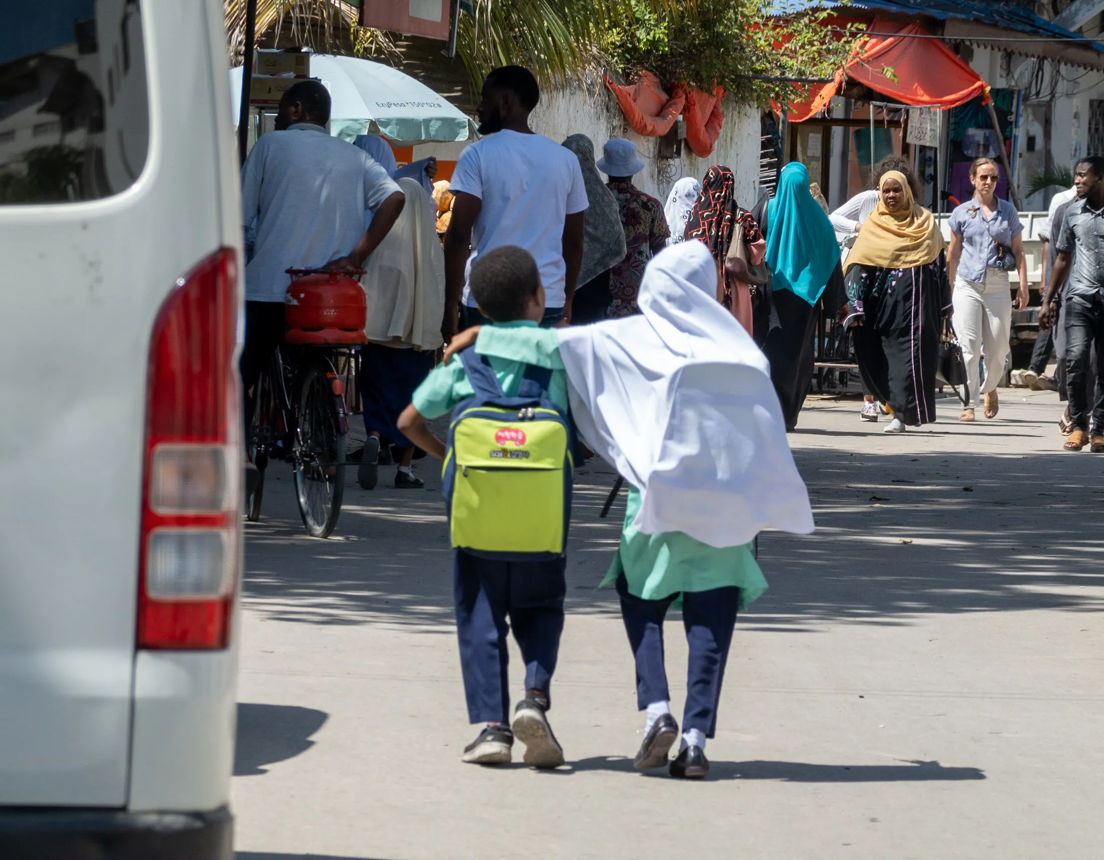 On the way to class, Zanzibar