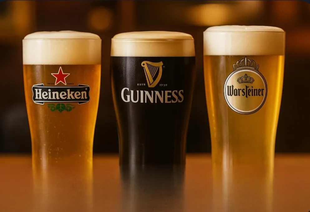 Beverages in Branded or Named Glasses and Mugs