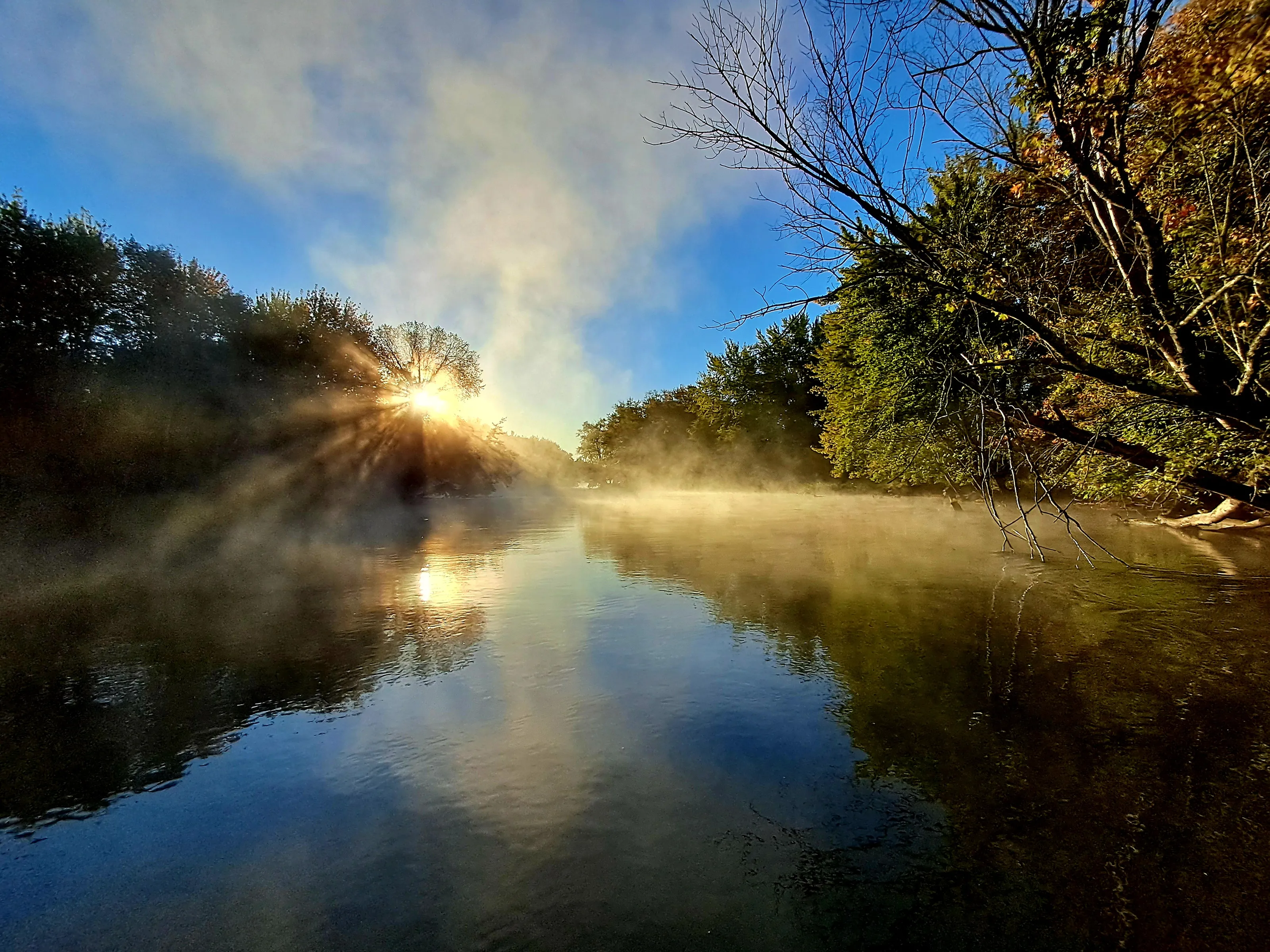 Autumn Sunrise on the River