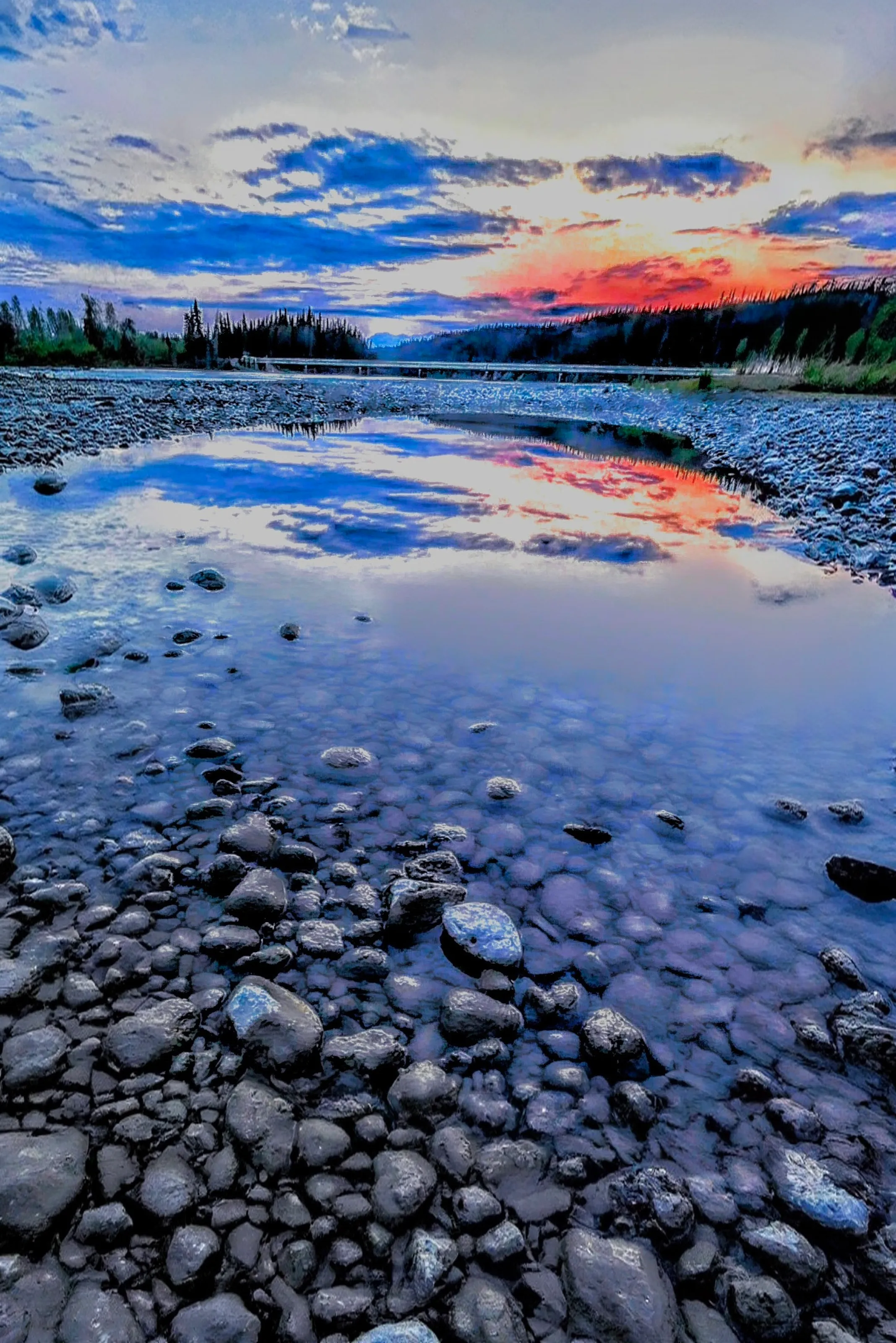 Reflections of sunset