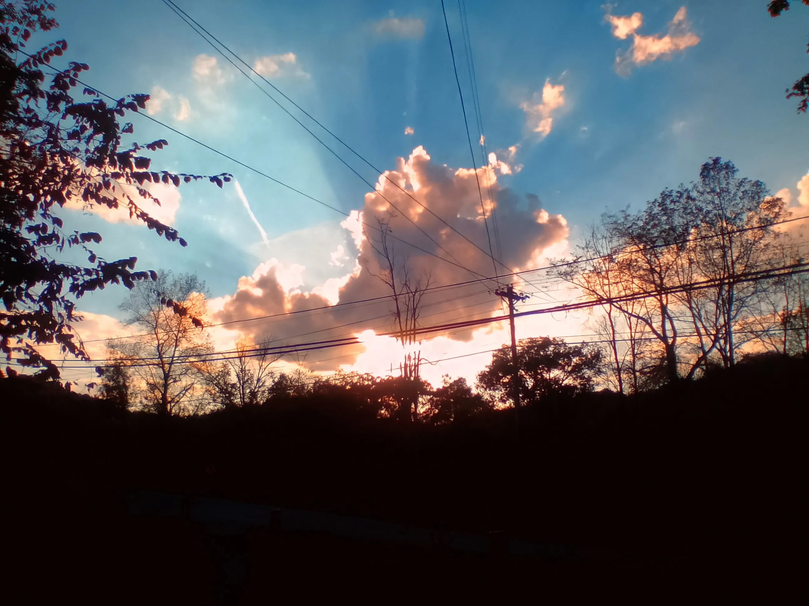 Cloudy sunset in southeast Kentucky