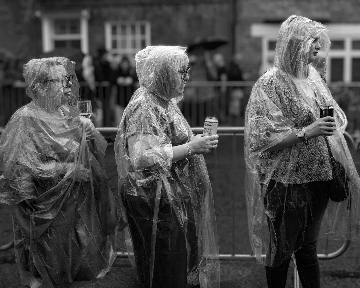 Waiting for the  parade