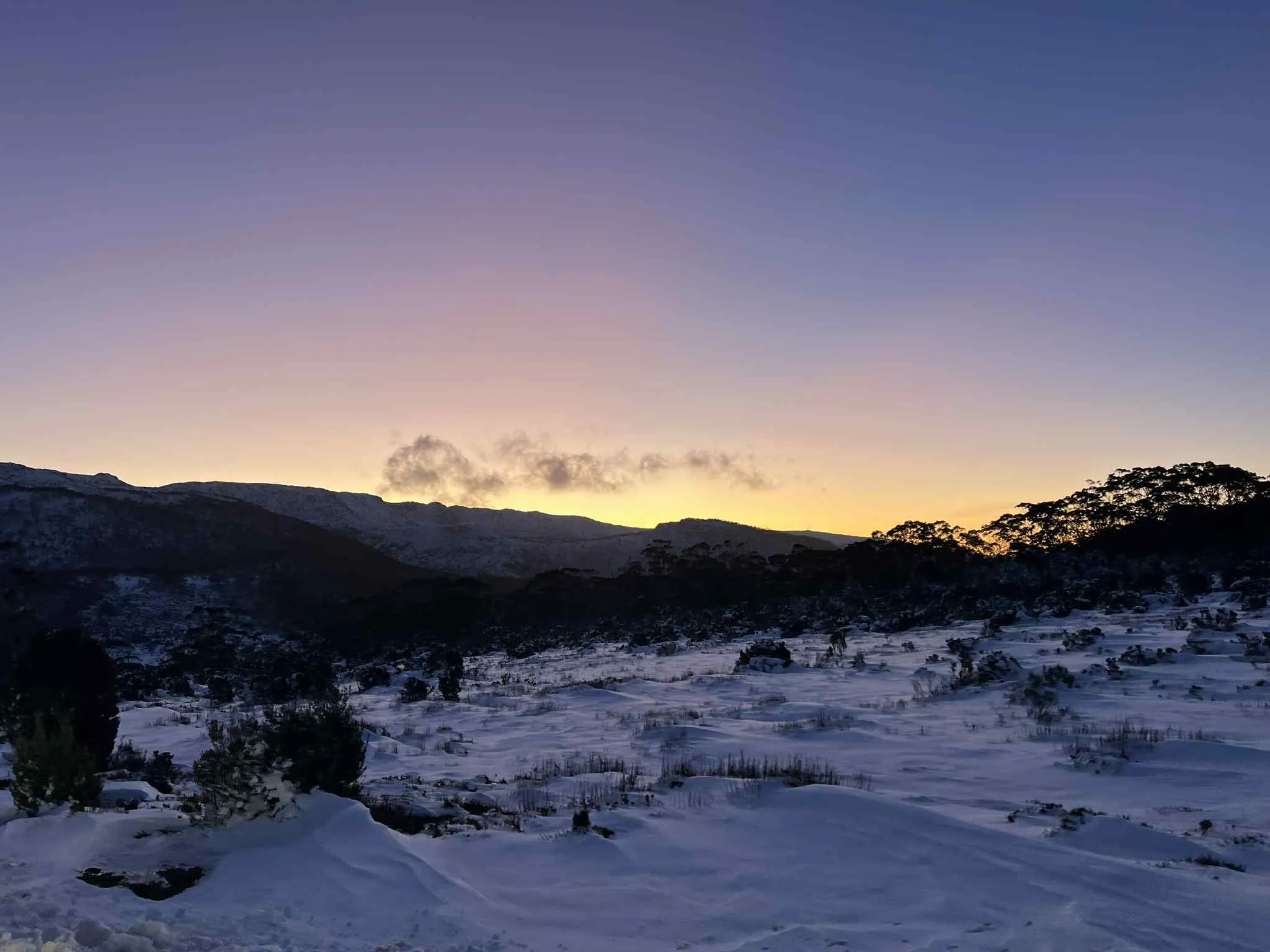 Sunset over Mount Mawson