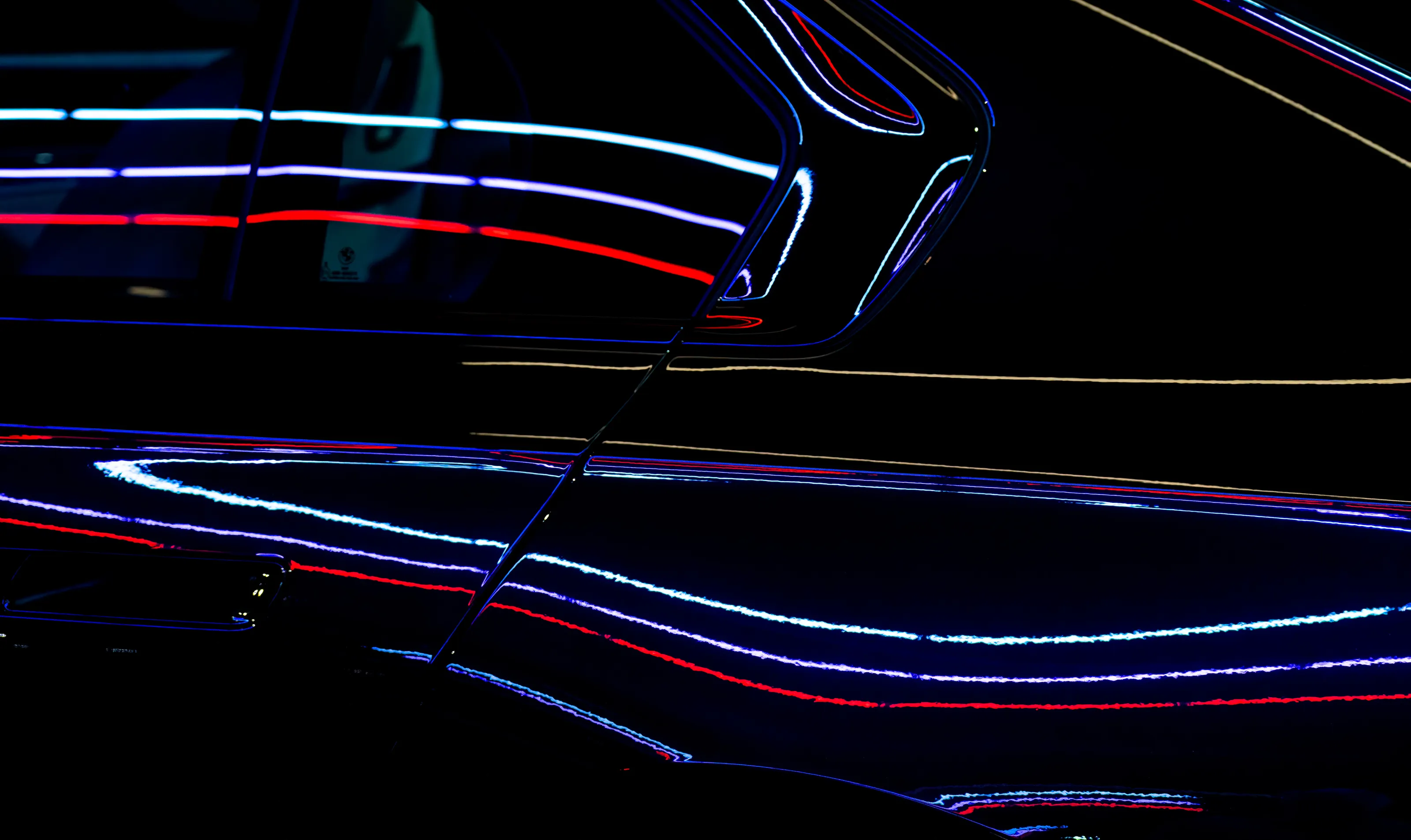 Rear Door BMW - Under neon lights