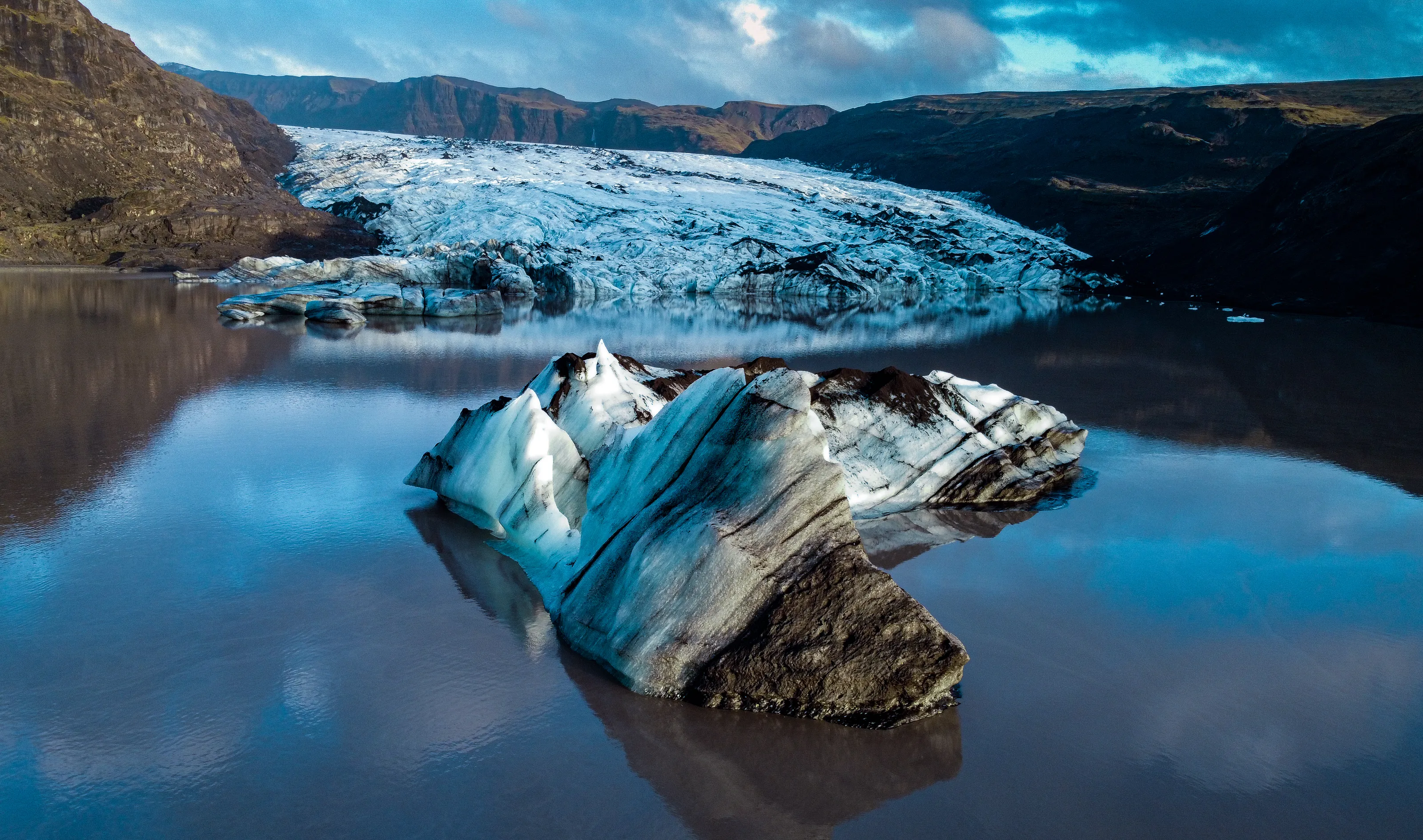 Melting glacier in Iceland