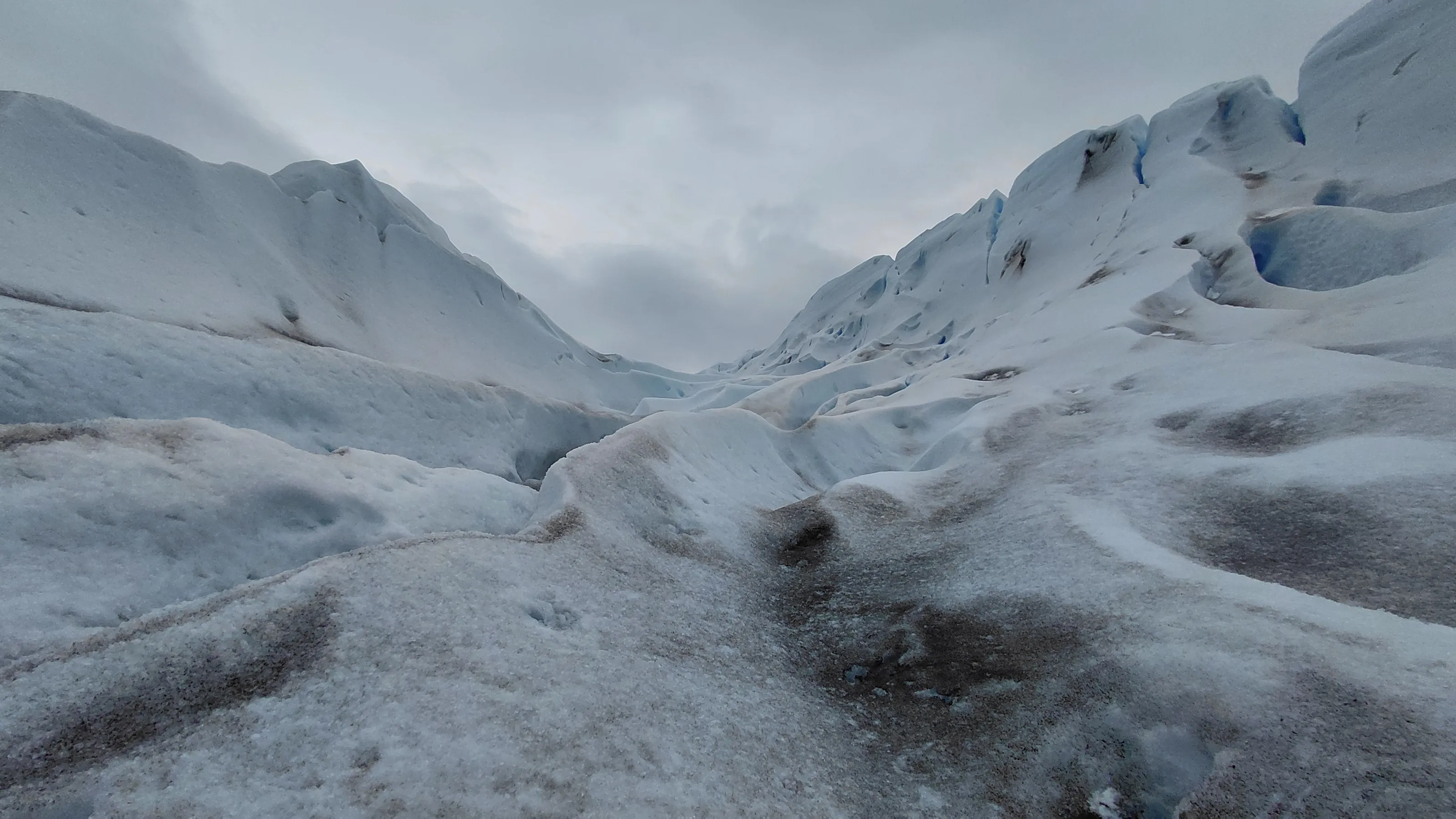 Moreno Glacier on a cloudy day