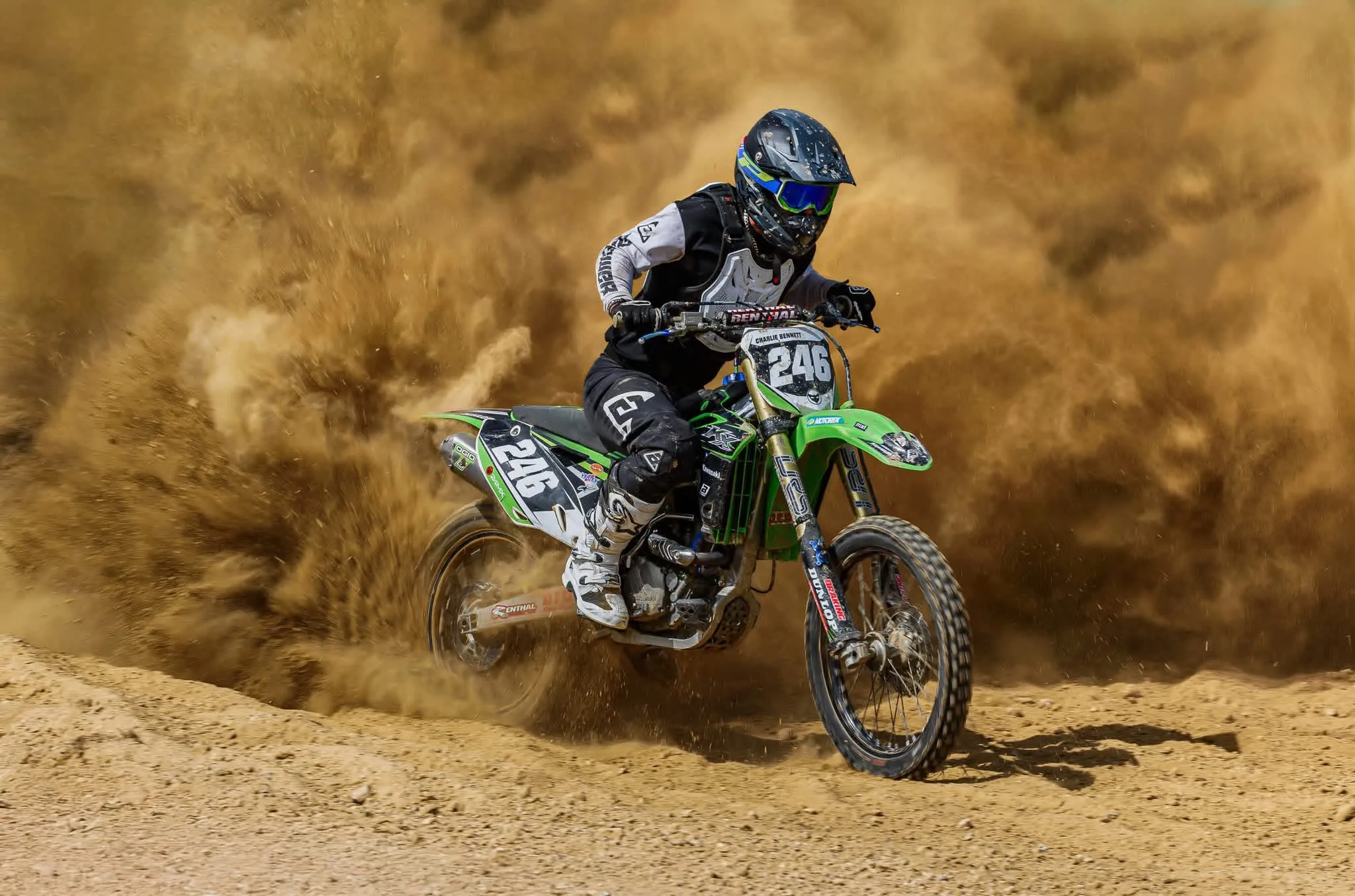 Through the dust