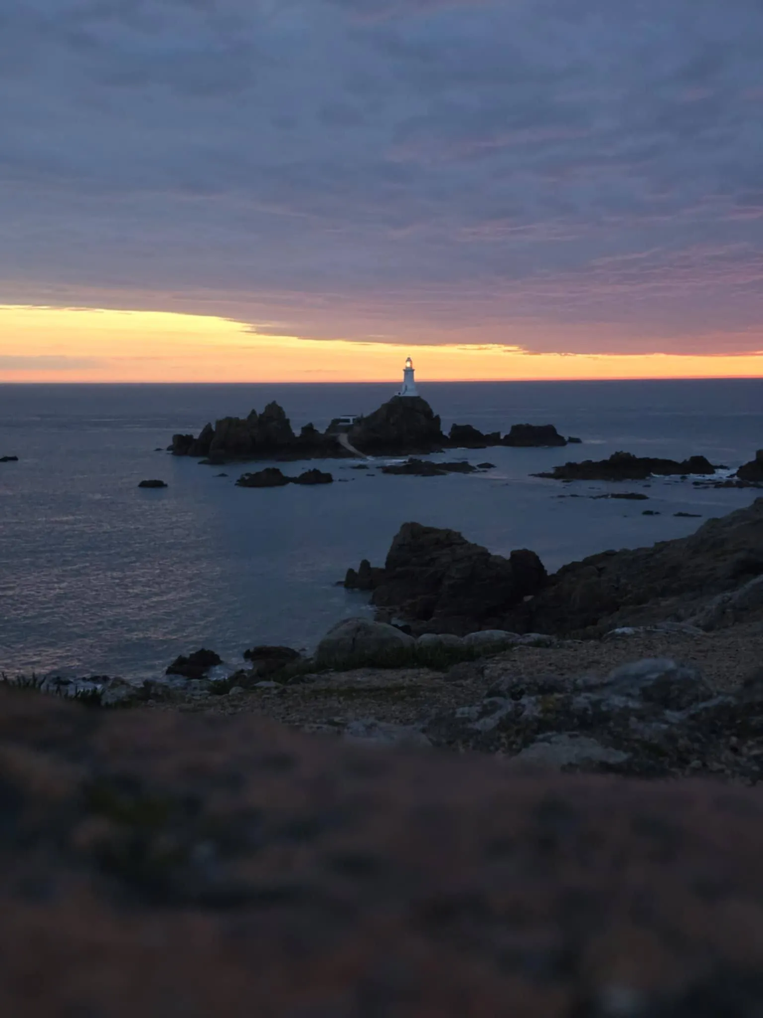 Lighthouse while the sun was setting