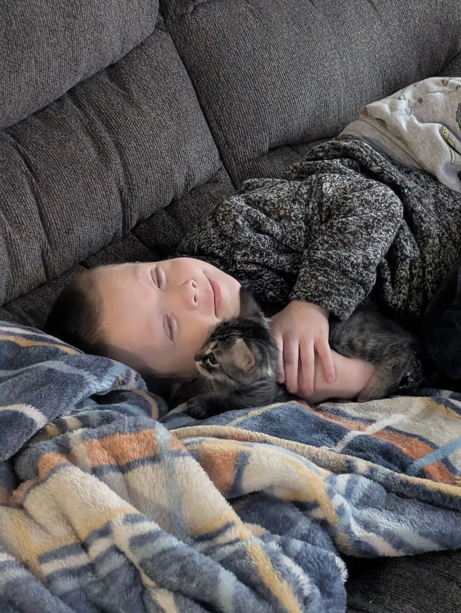Just a boy and his cat