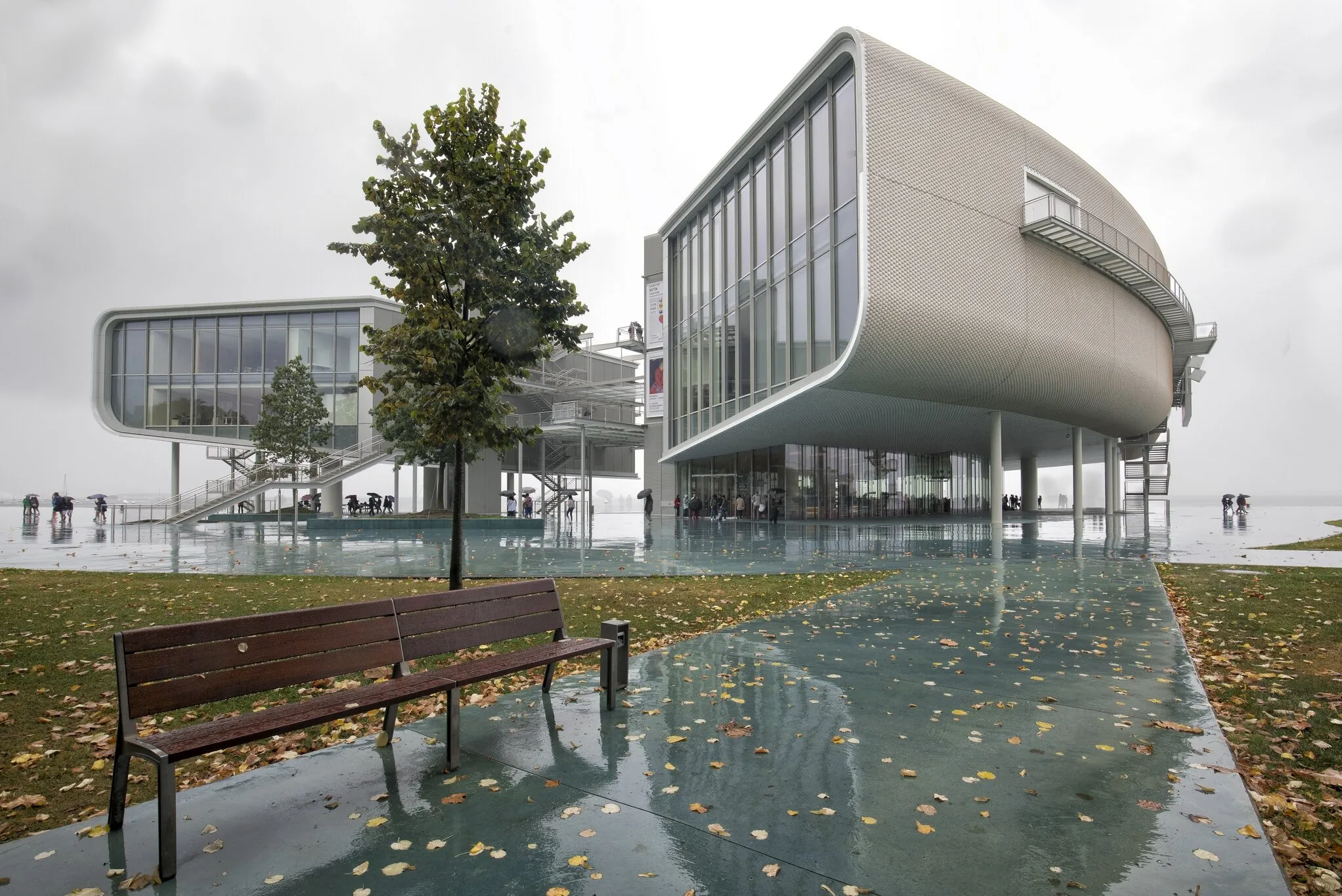 Architecture in the rain