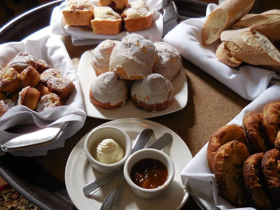 Fresh, hot breakfast breads