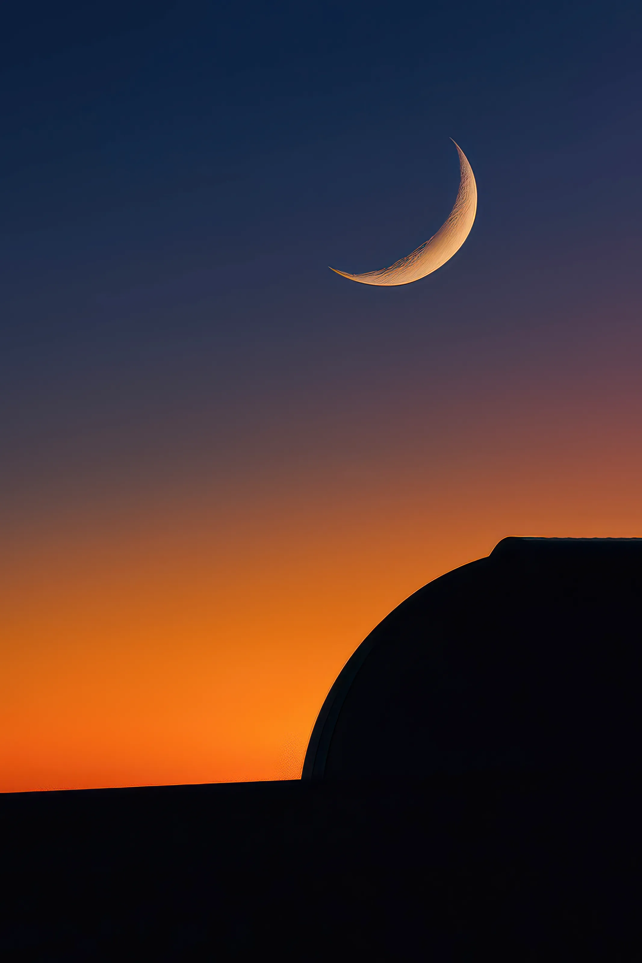 Moon over planetarium