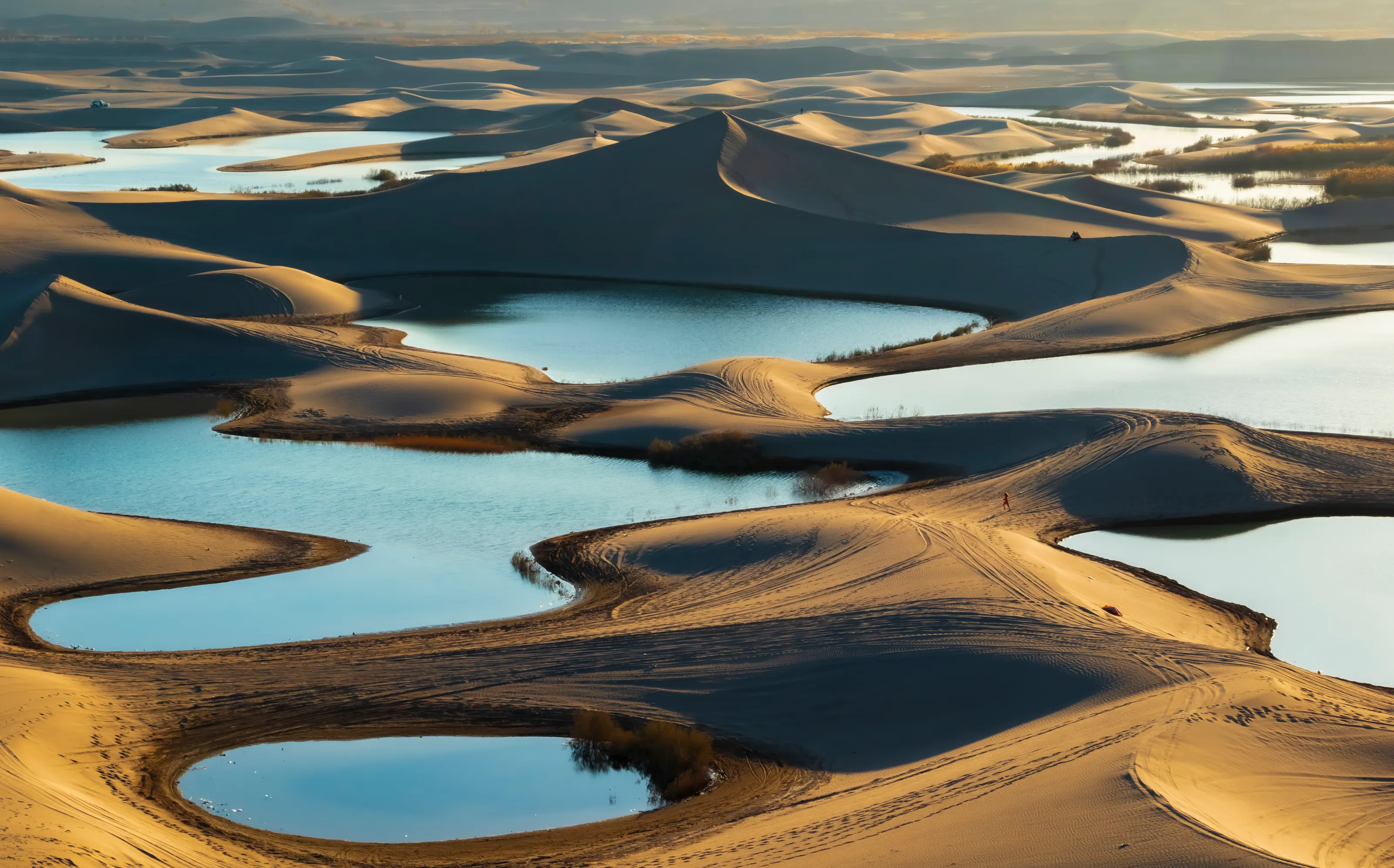 Embrace of Light over the Blue Desert