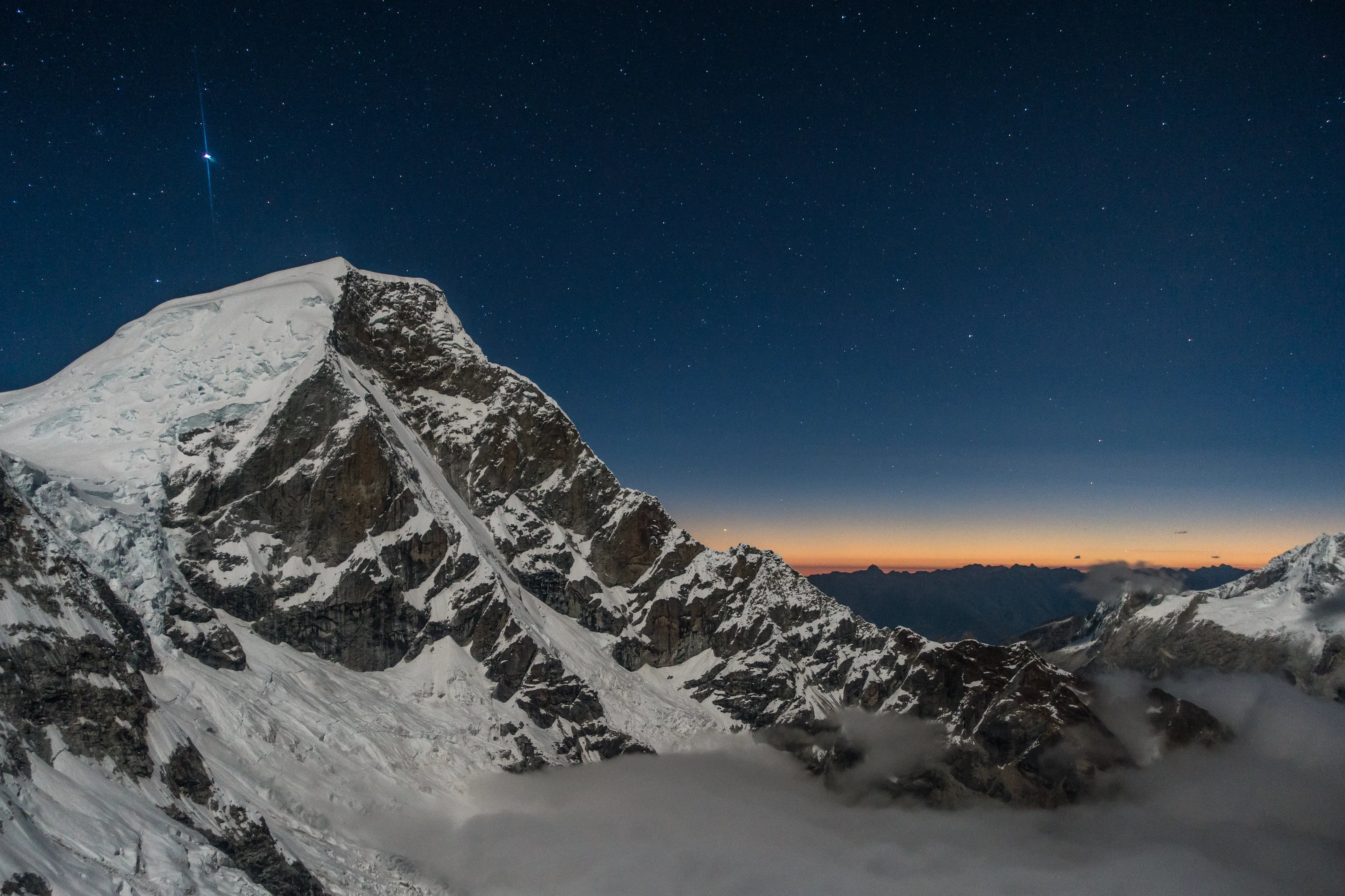 View from High Camp on Chopicalqui (5750m)