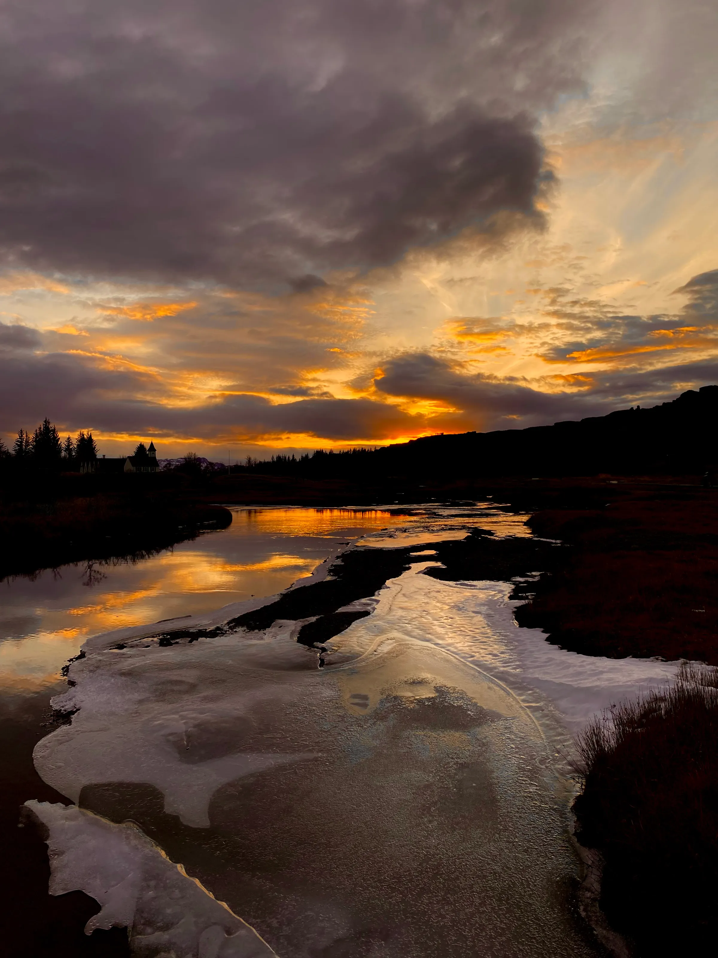 Sunset reflection