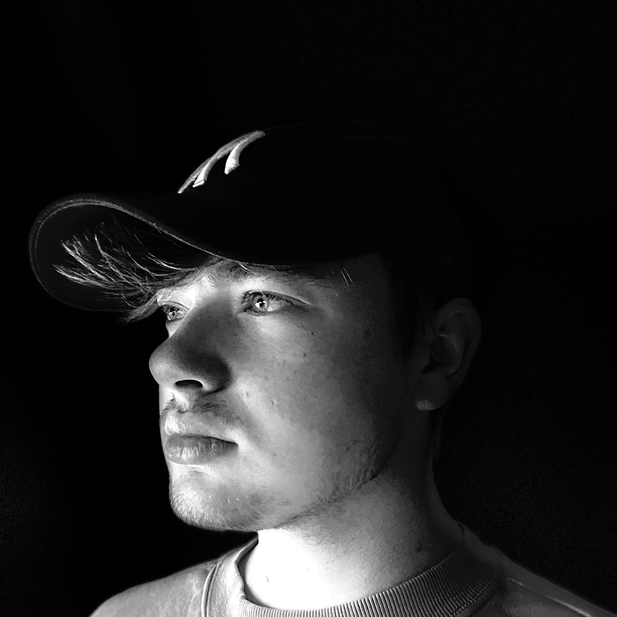 Man in Black and White