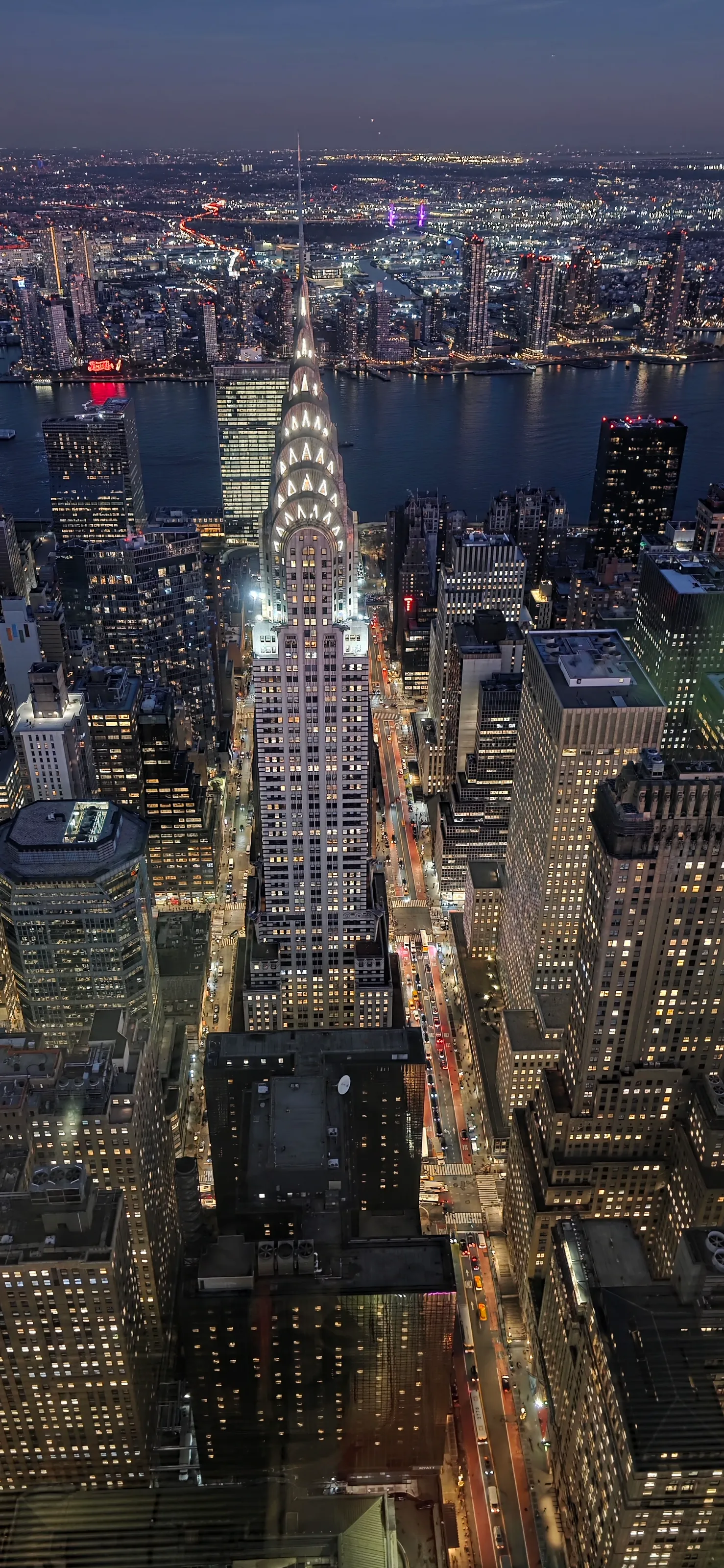 Chrysler building at night.