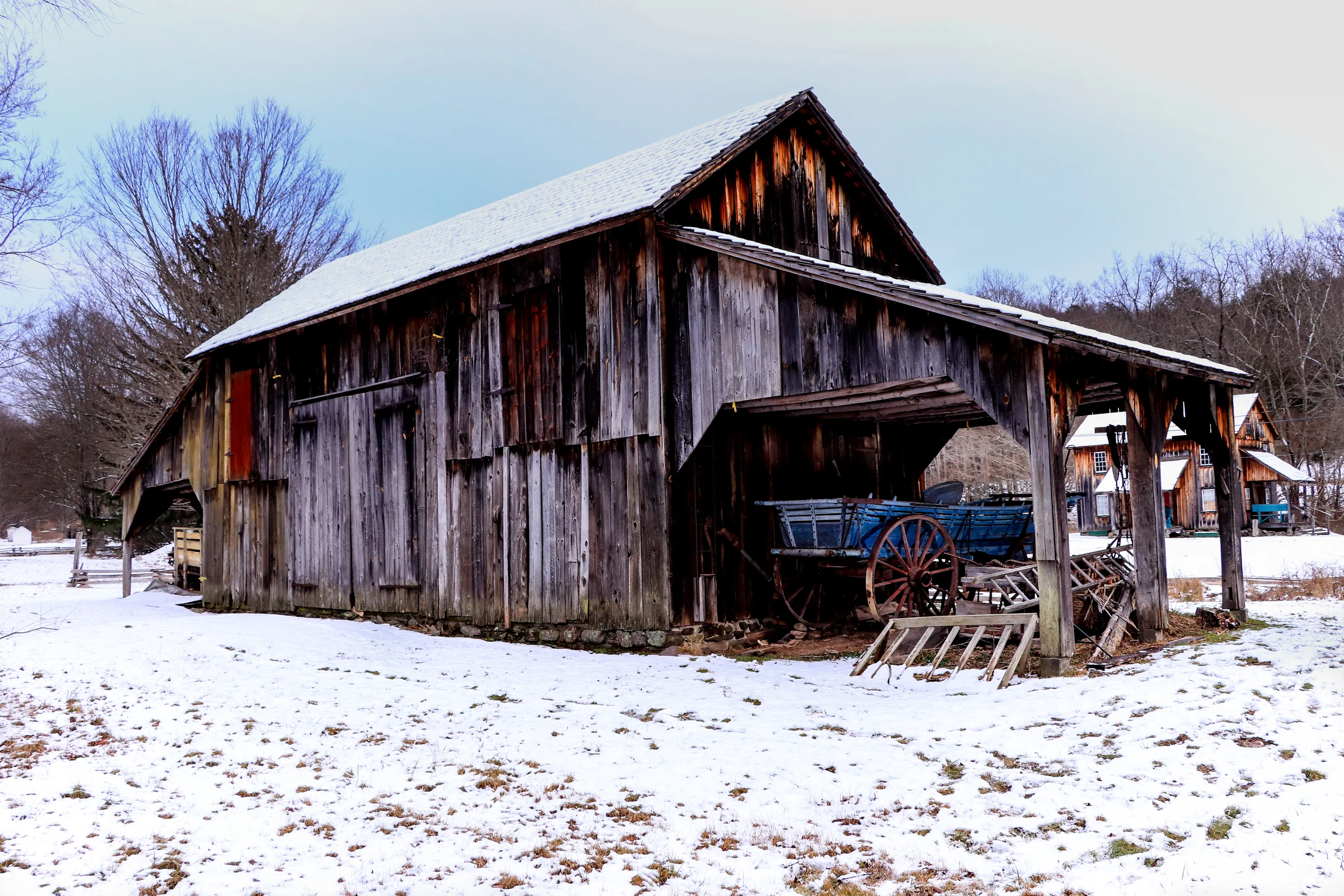 Old Barn with wagon