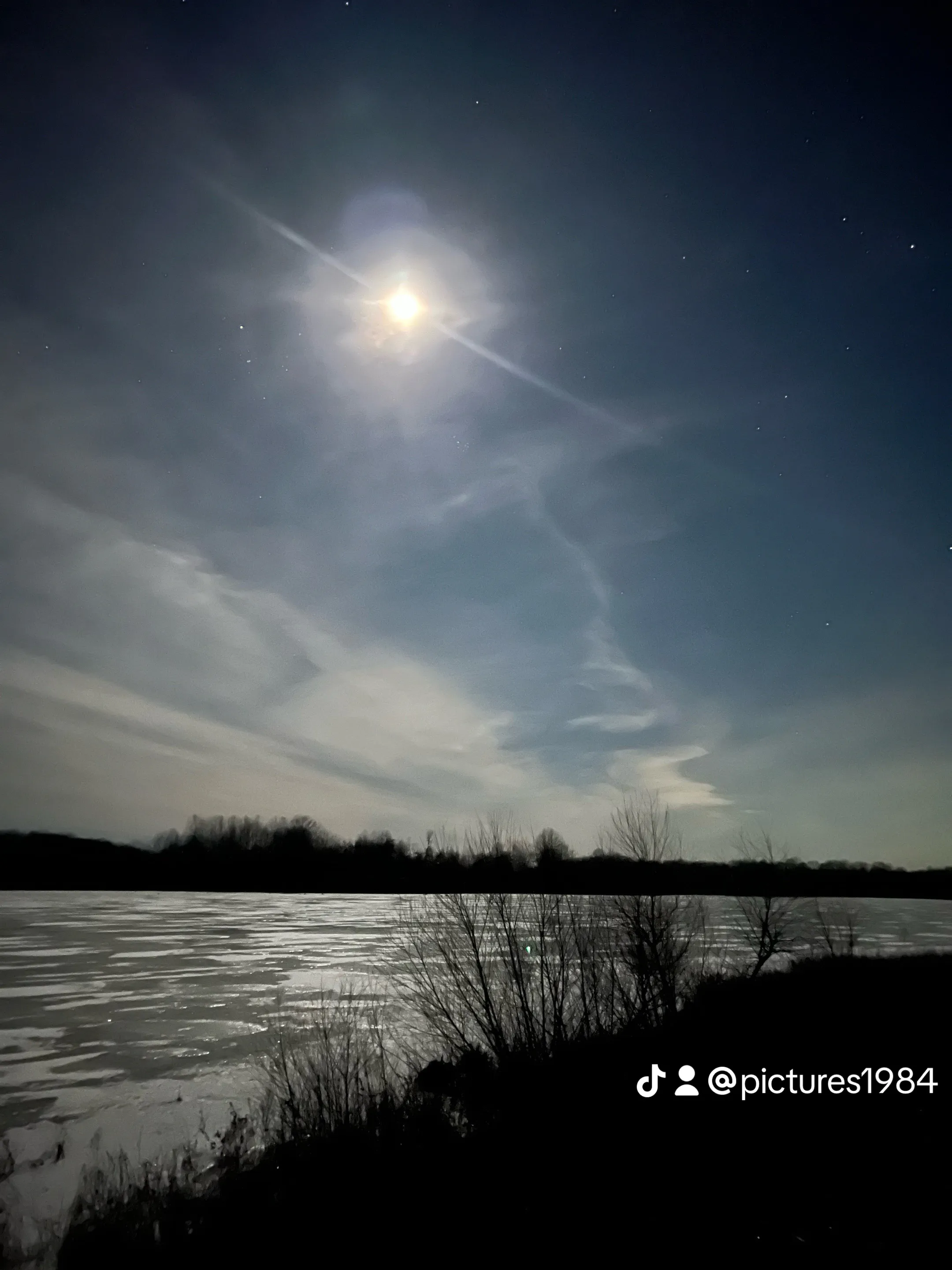 Frozen lake