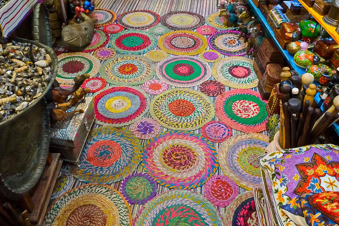 Small rugs in the Souq