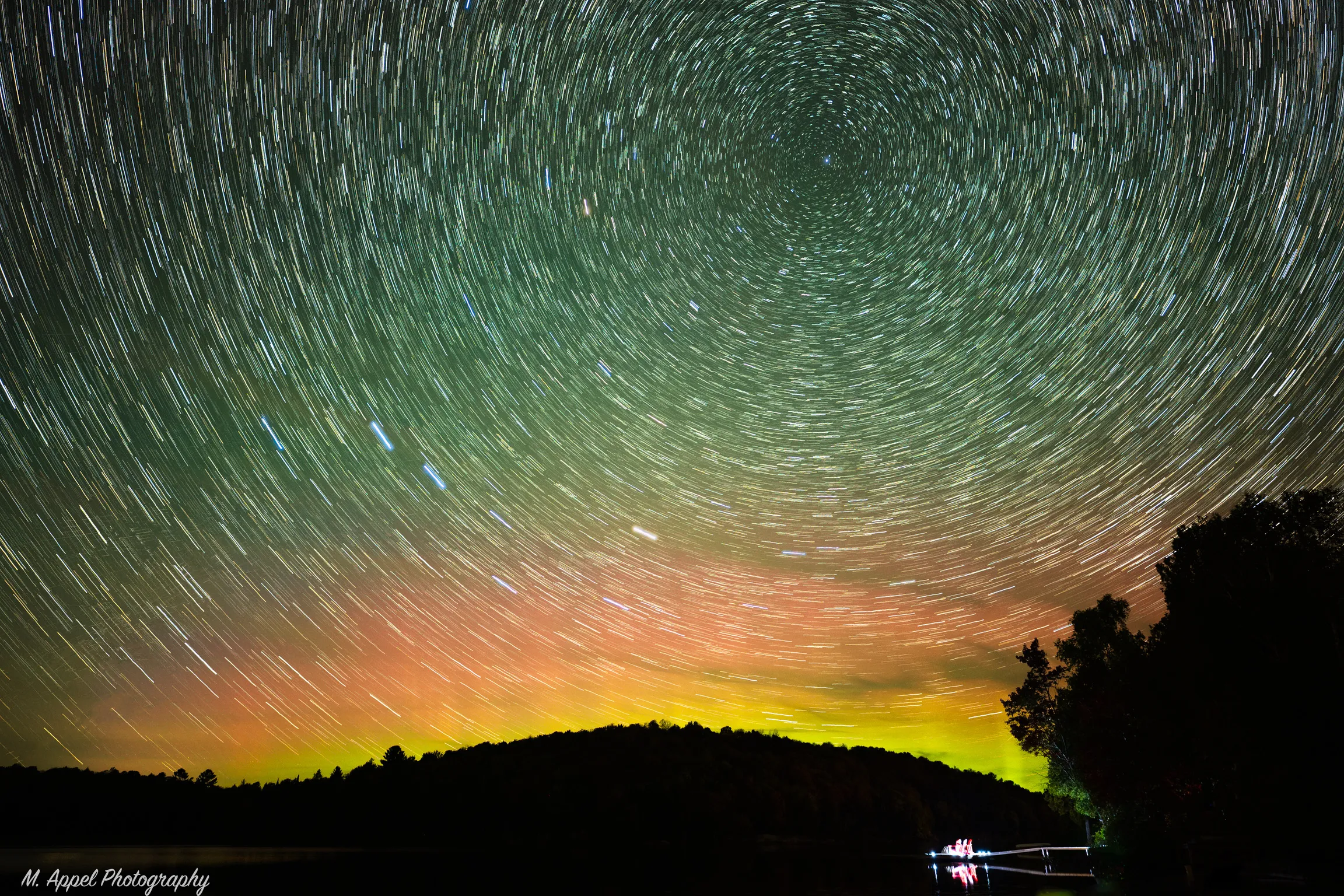 Star trails with a bonus