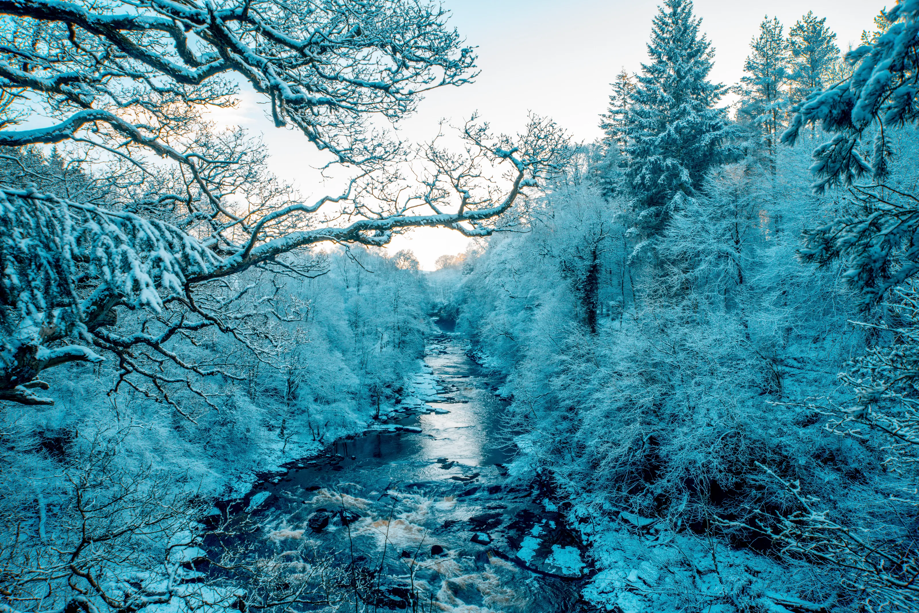 Falls of Clyde in winter