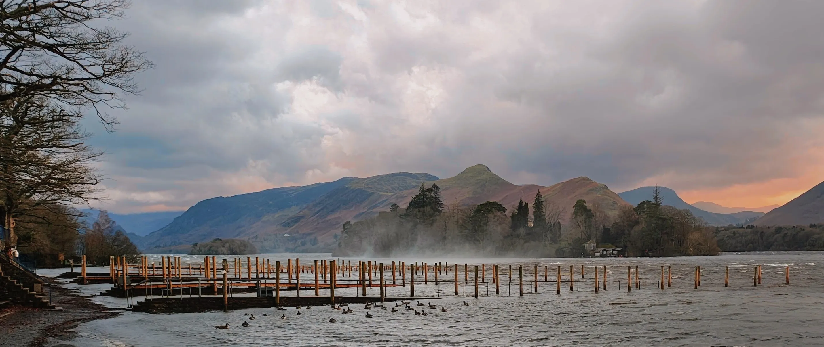 Derwentwater on a windy day