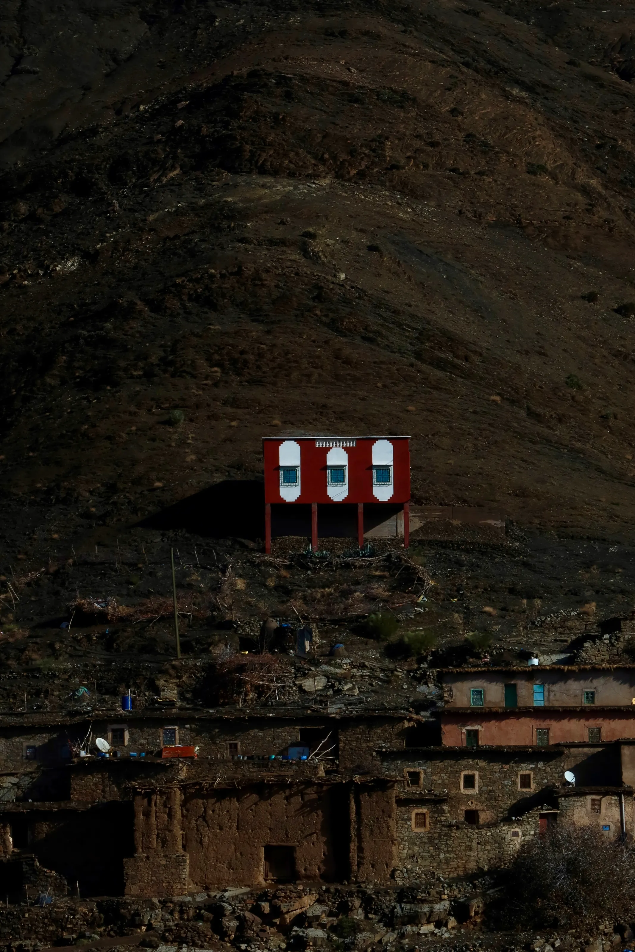 Lone Red House