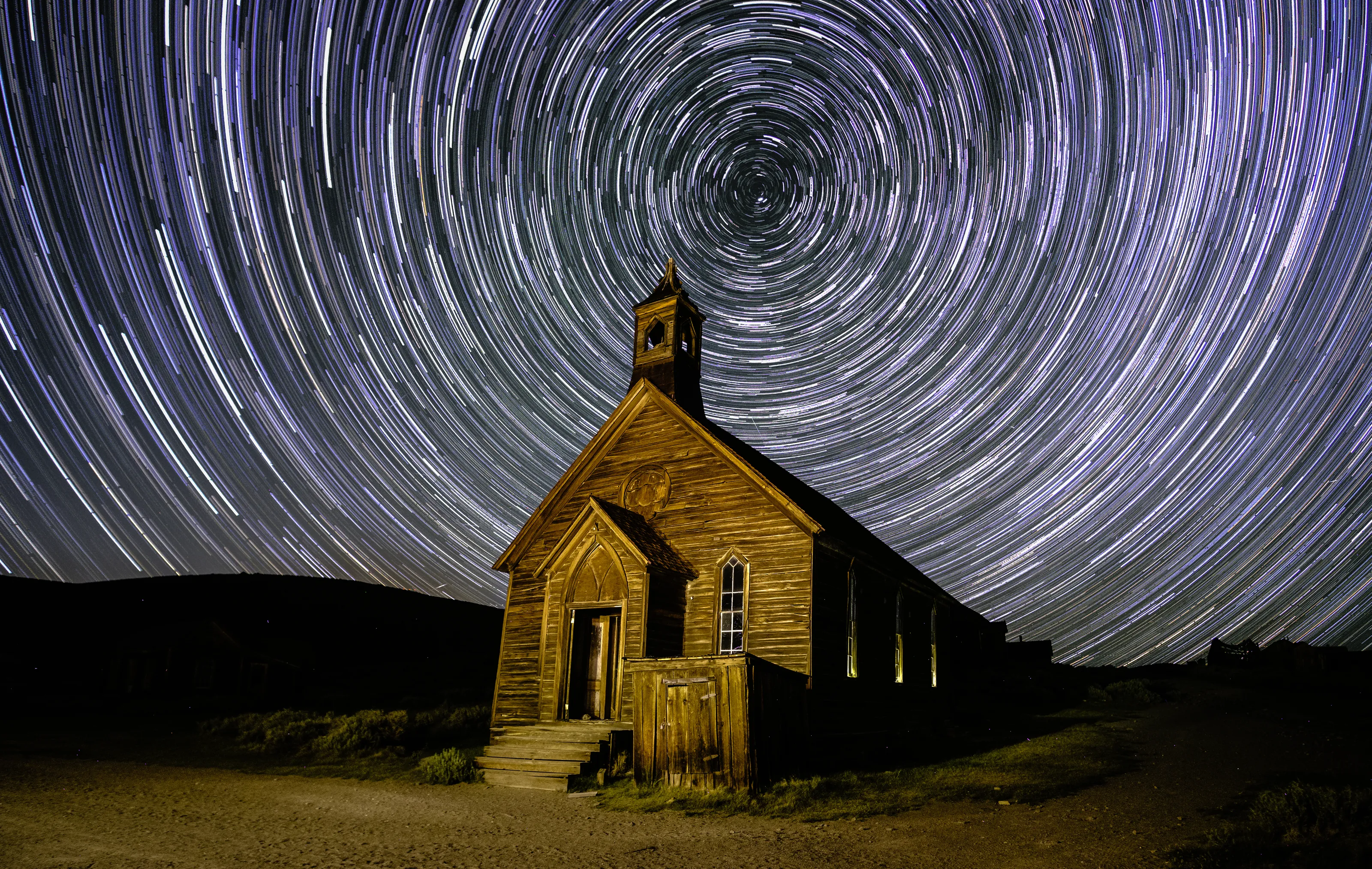 Bodie Church Star Trails