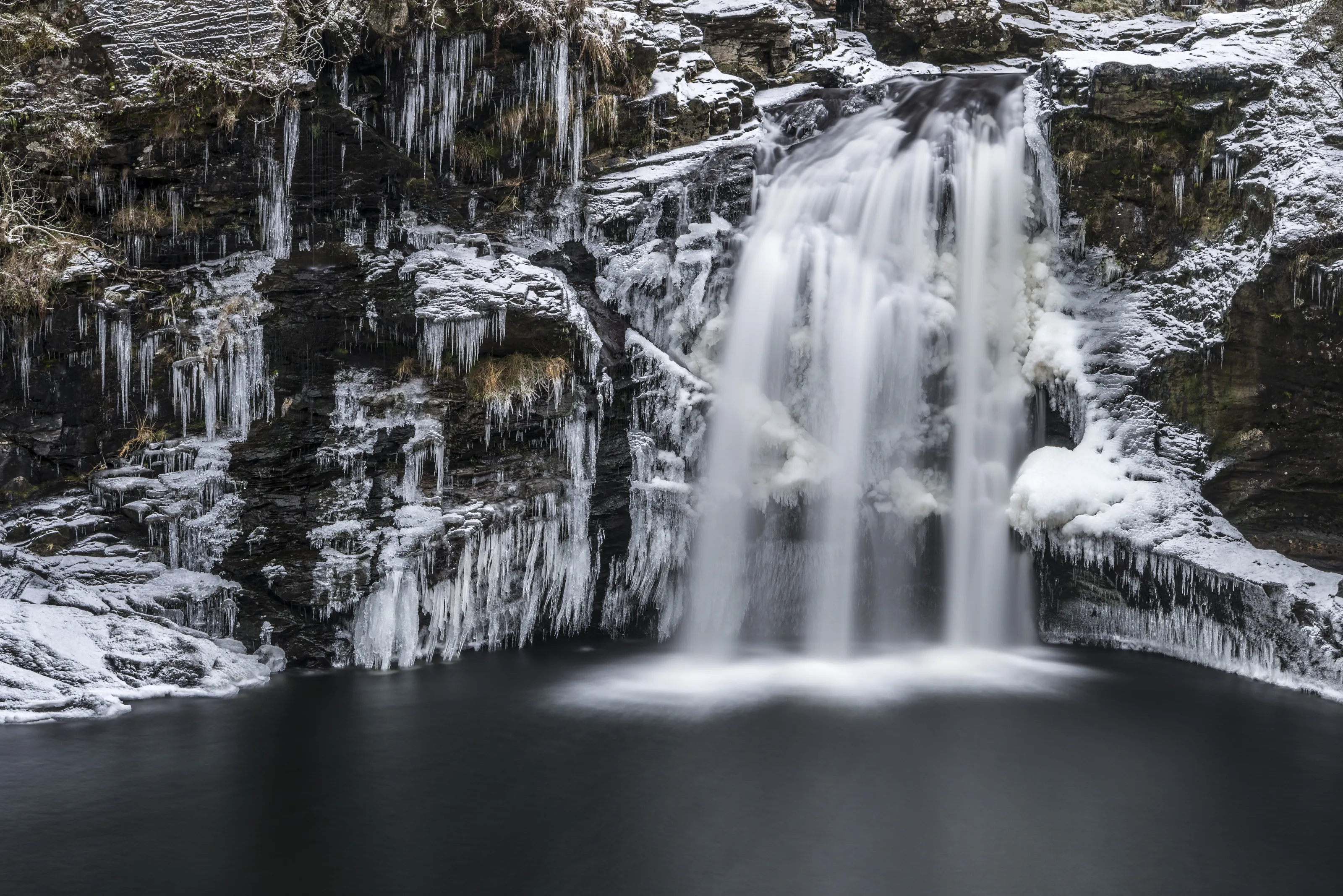 frozen waterfalls