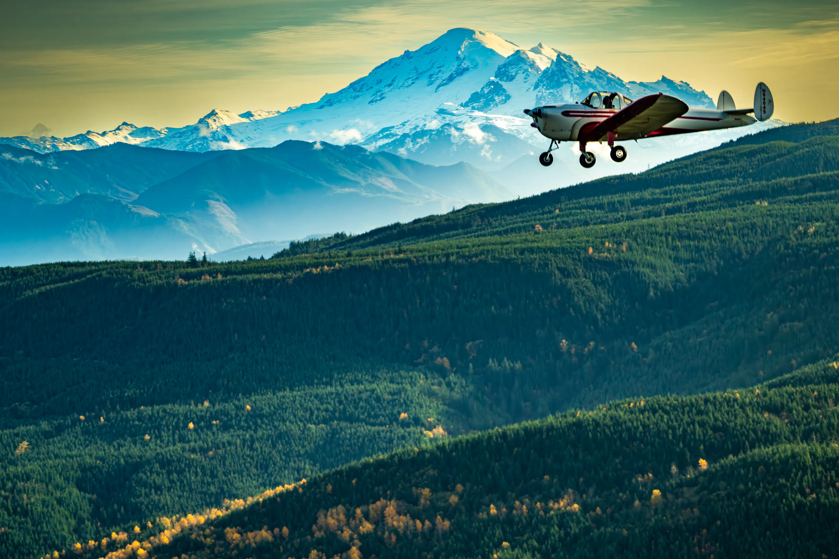 Ercoupe and Mount Baker, Whatcom County, Washington