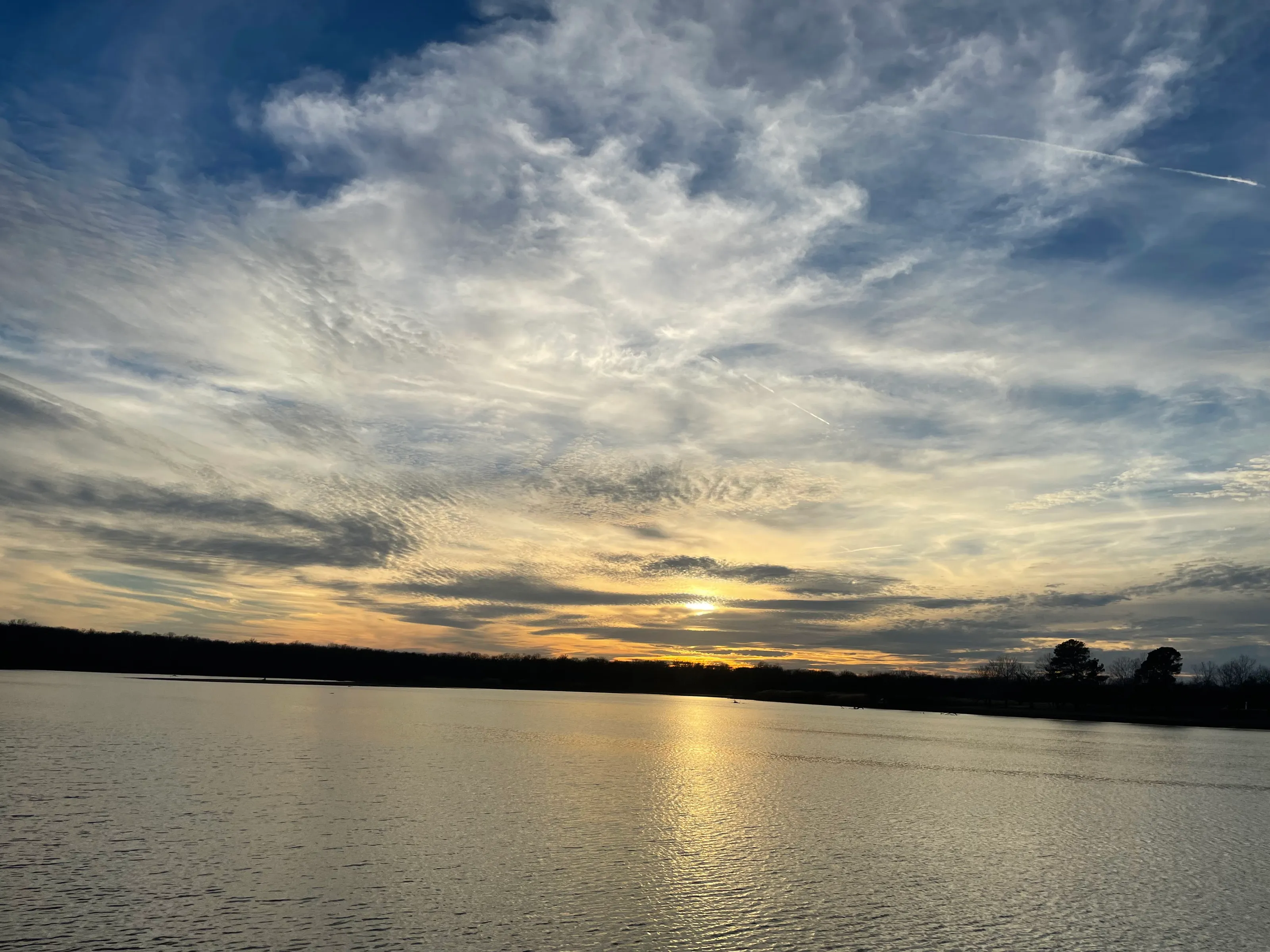Lake with beautiful sky view