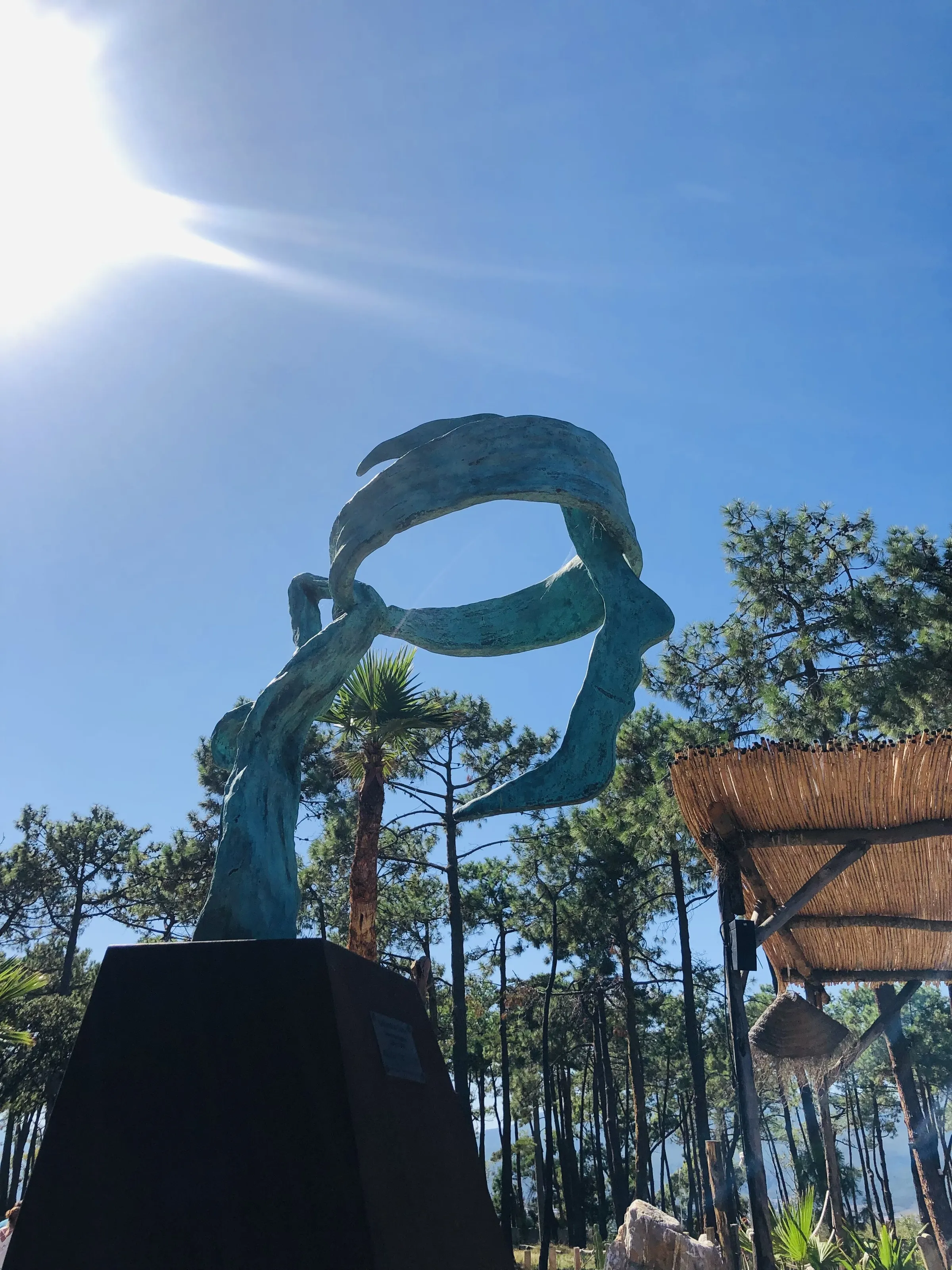 Statues in Blue Sky (in colour)