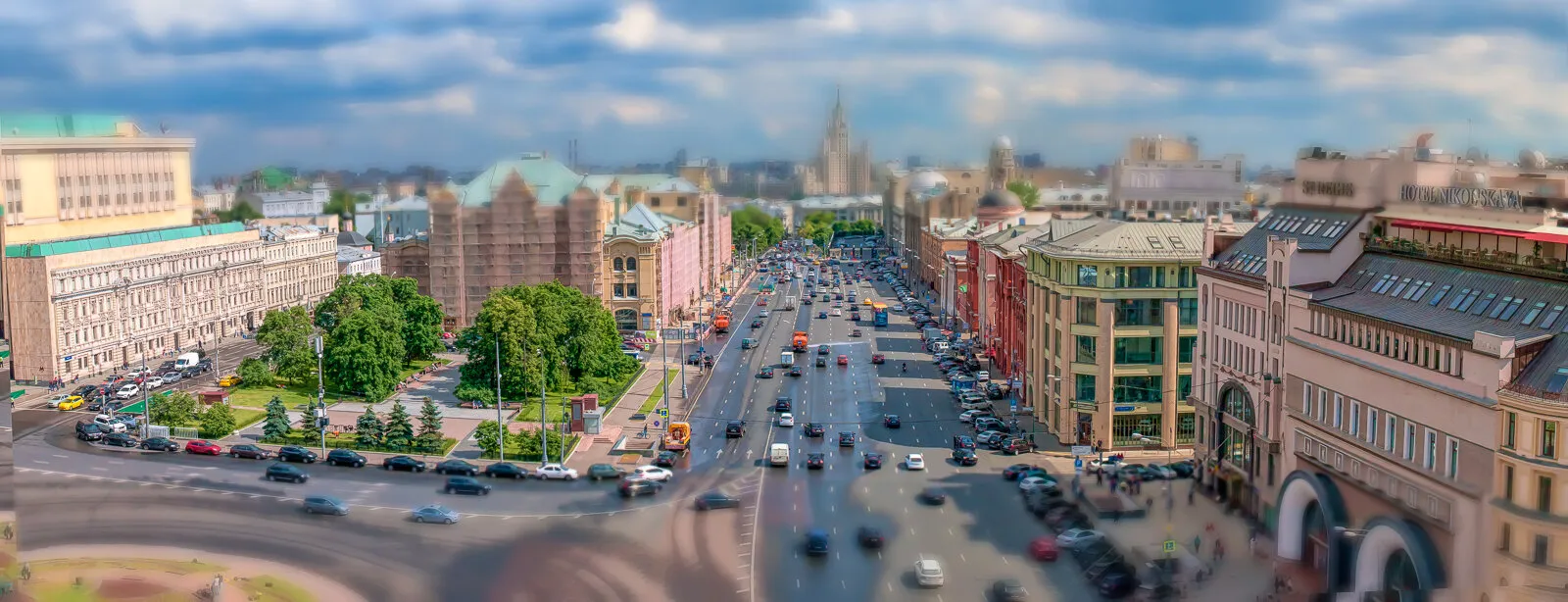 bird's-eye view of Moscow