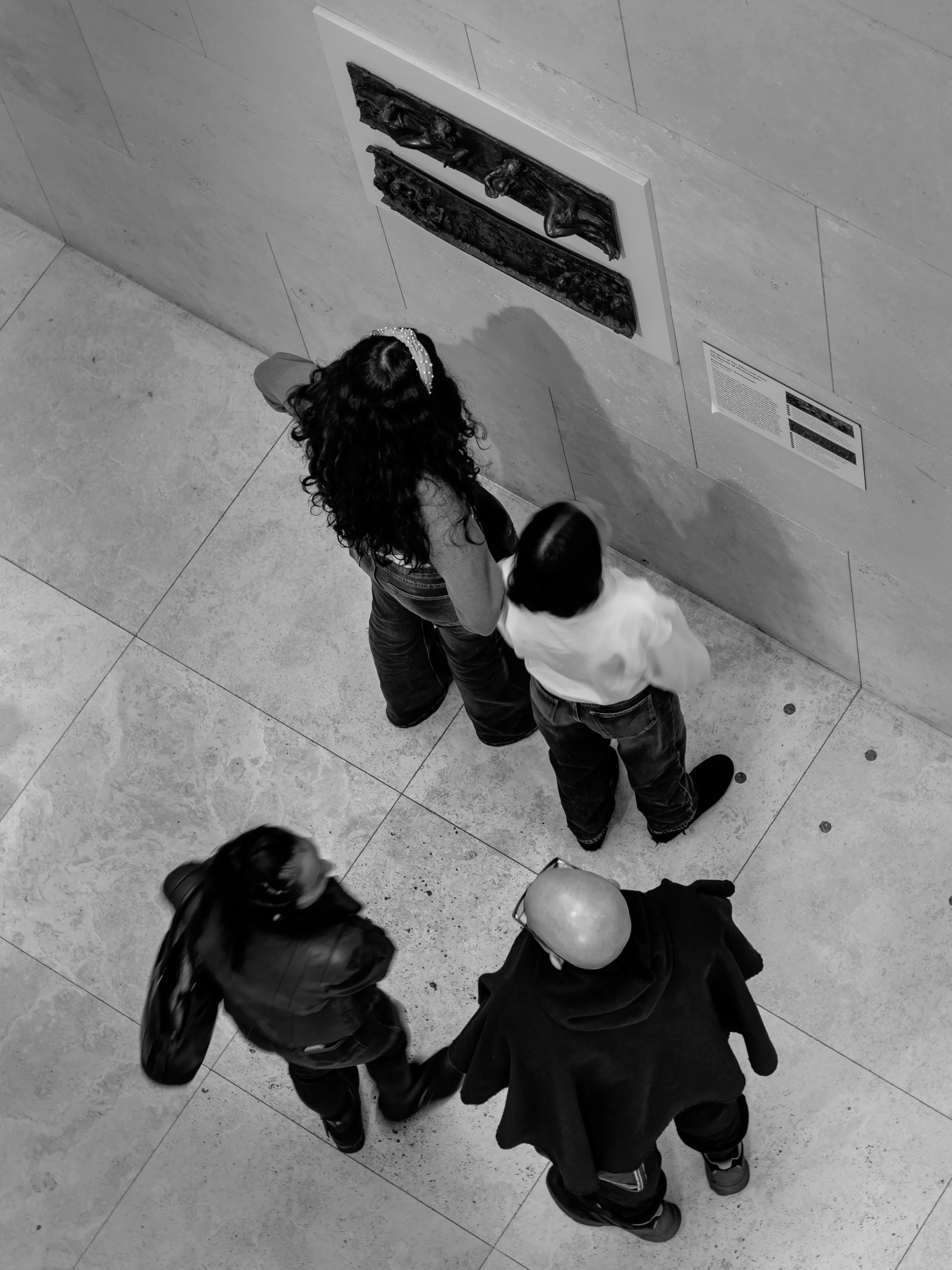 People in Art Gallery | Black and White Photography